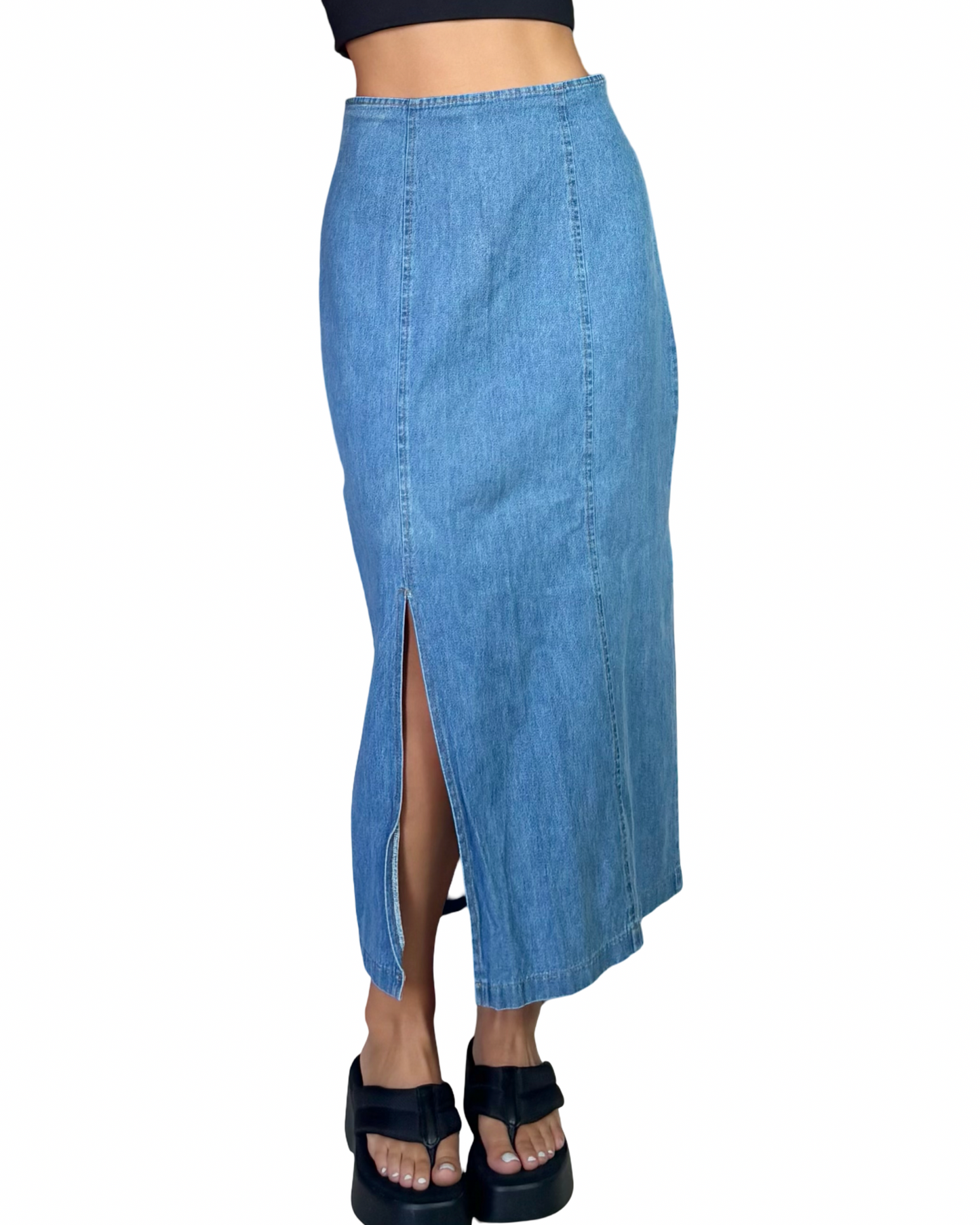 Rachel Denim Maxi | Size 27” waist
