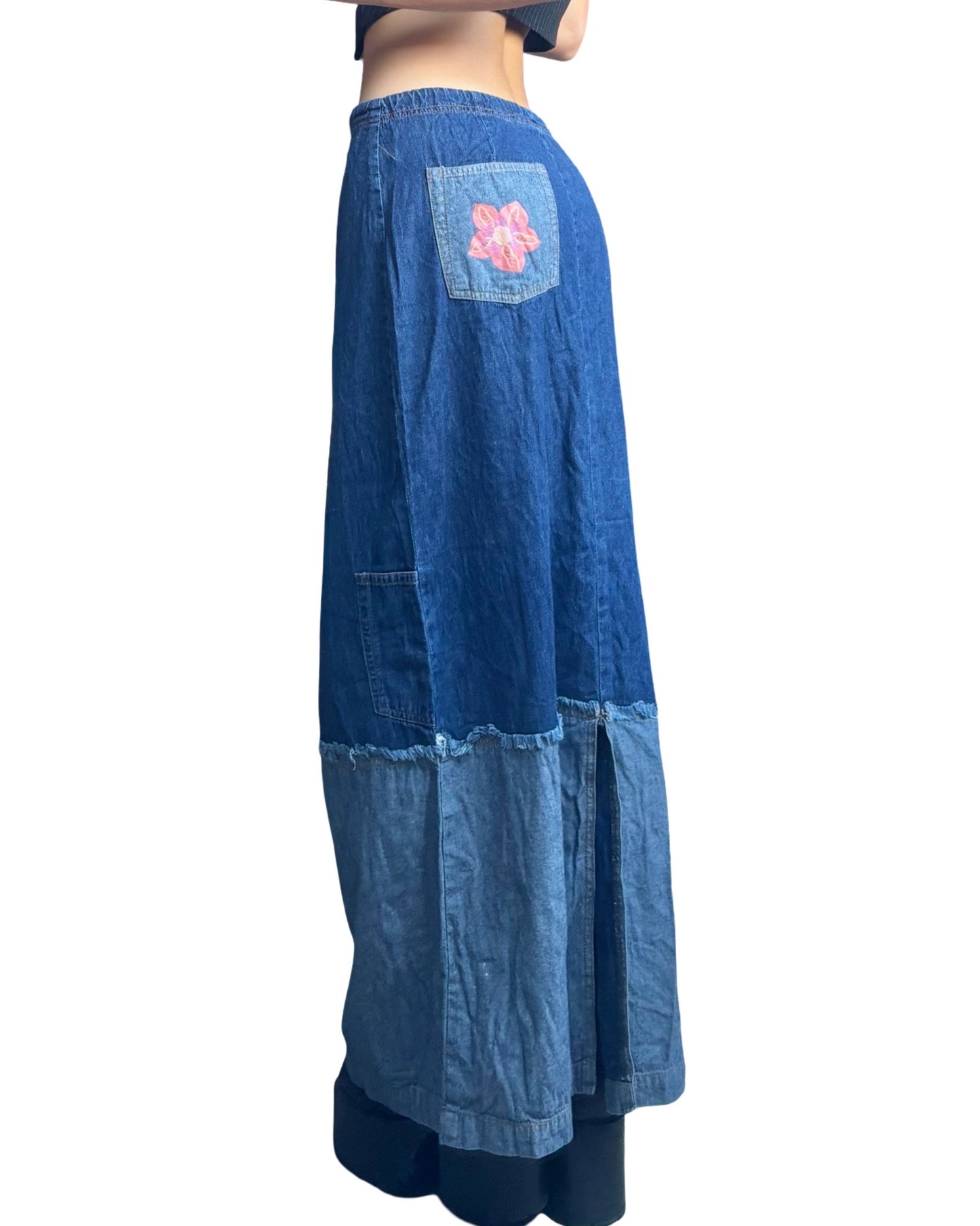 Denim 90’s Maxi Skirt | Size 30” Waist