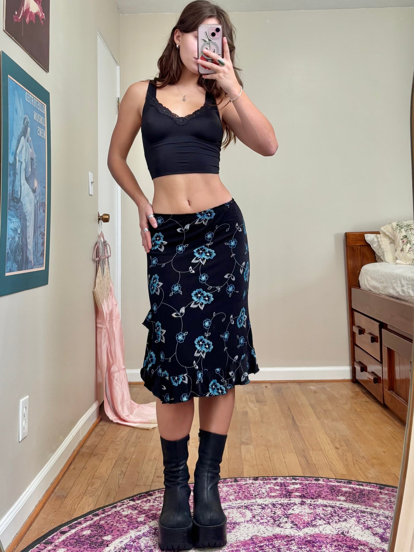 Floral 90's Skirt | Size 26" Waist