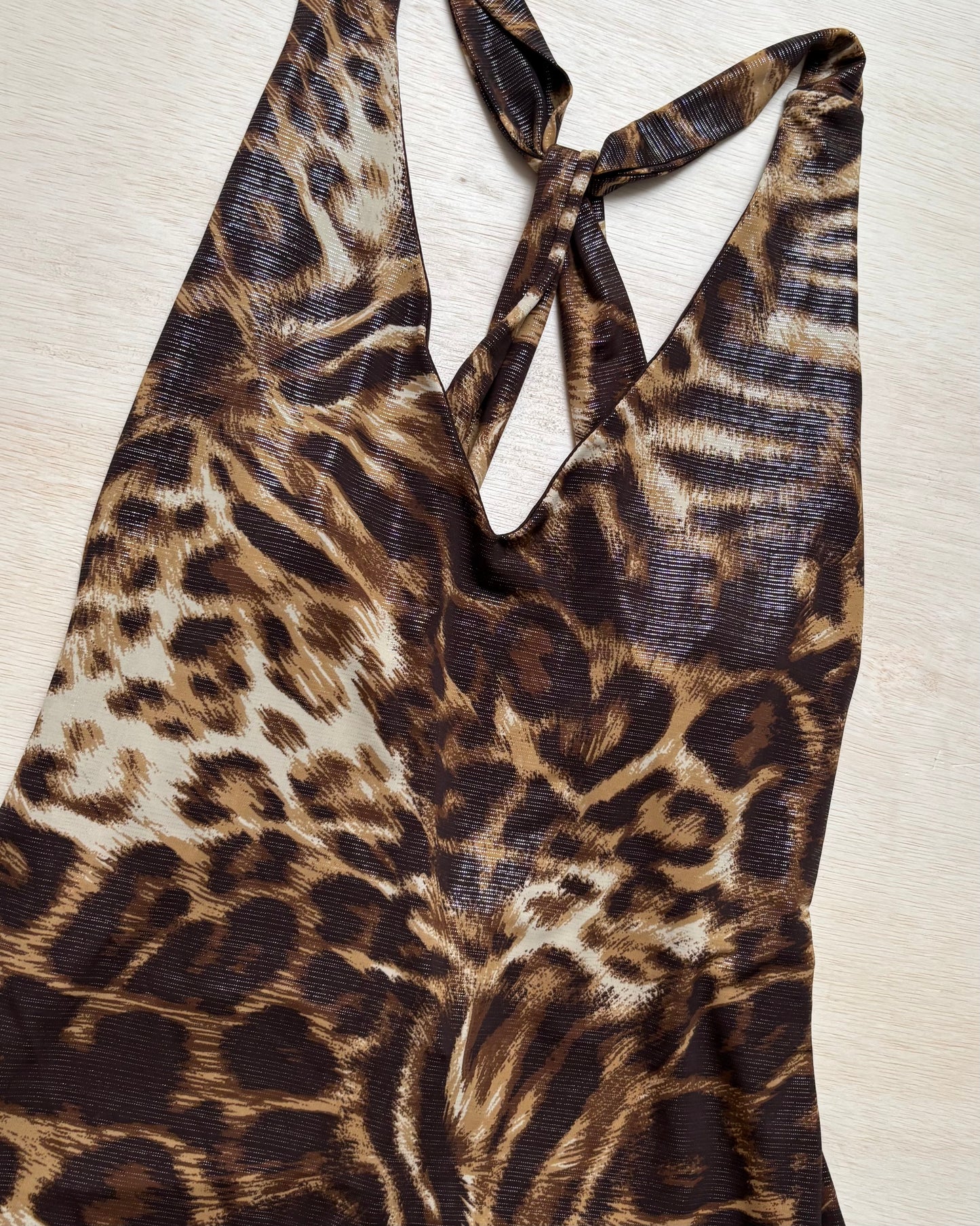 Metallic Leopard Mini/Blouse | Size L
