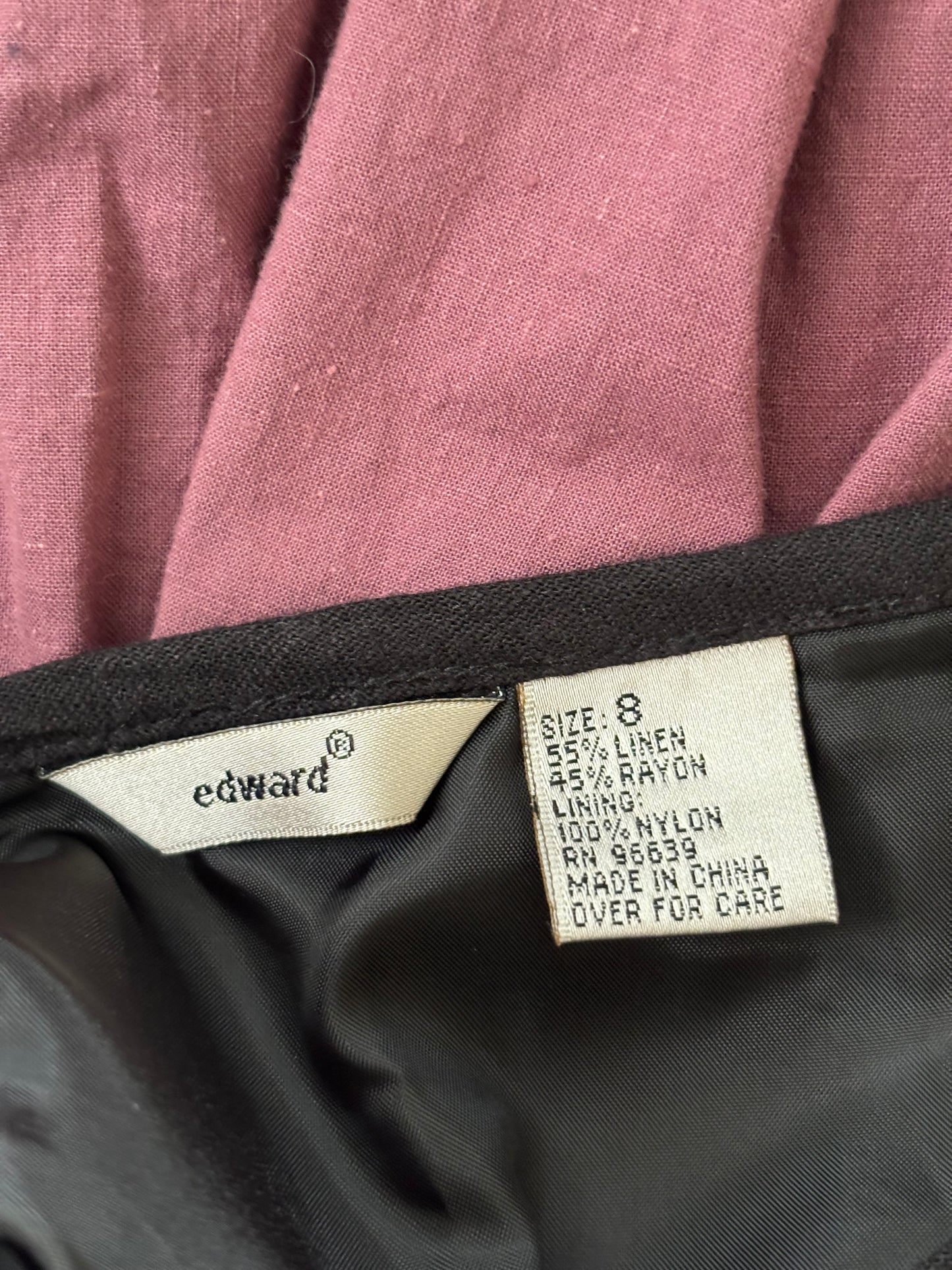 Edward 90's Linen Maxi Skirt | Size 27" Waist