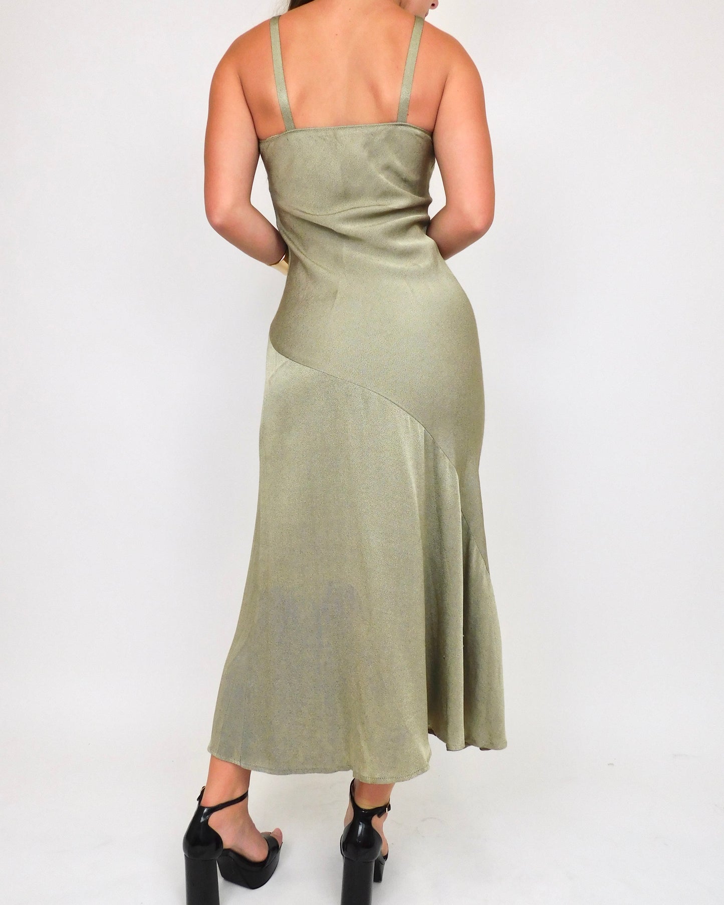 90’s Green Maxi Dress | Size 3