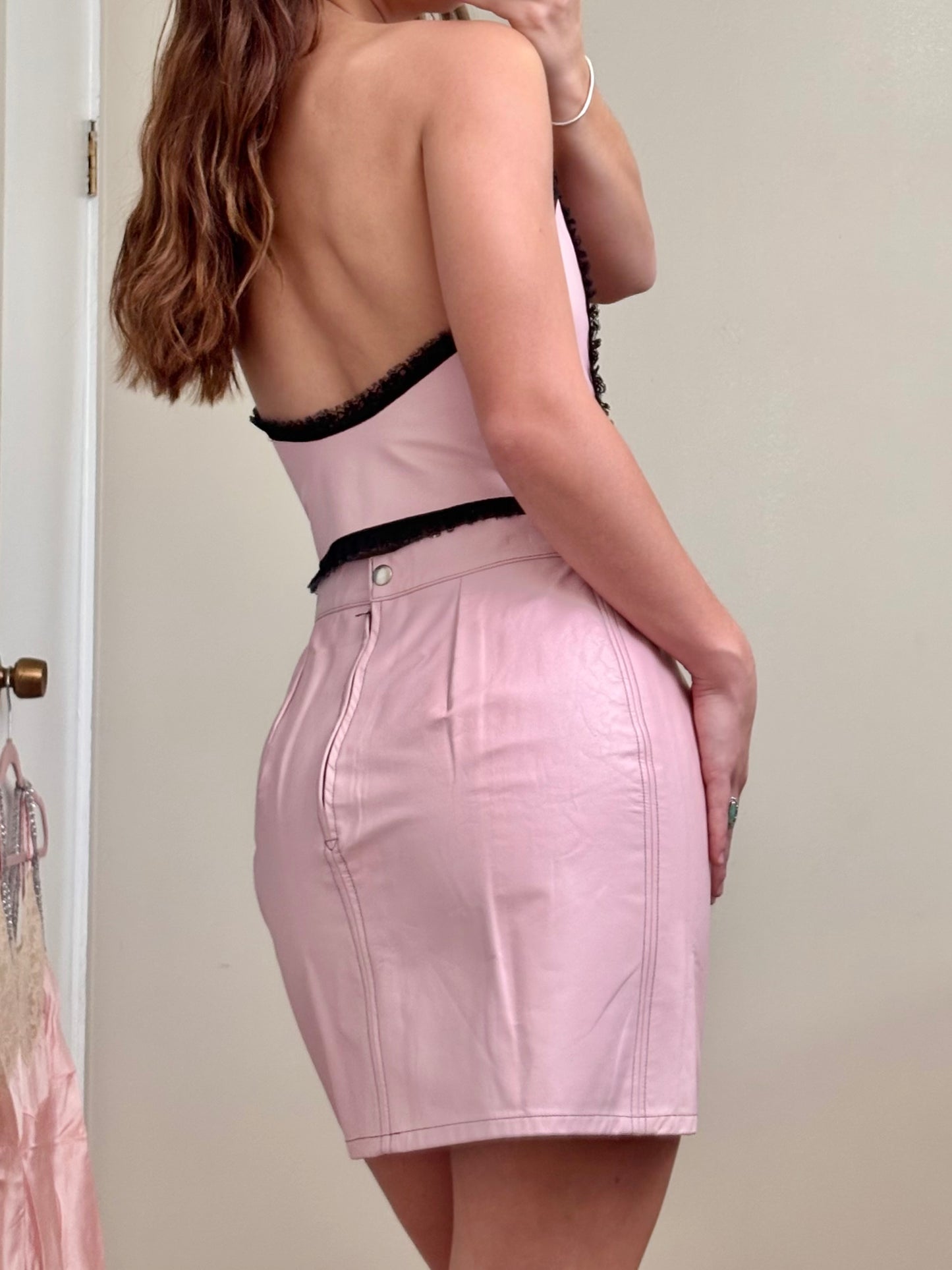 Heat Wave 00's Leather Skirt Set | Size 26" Waist