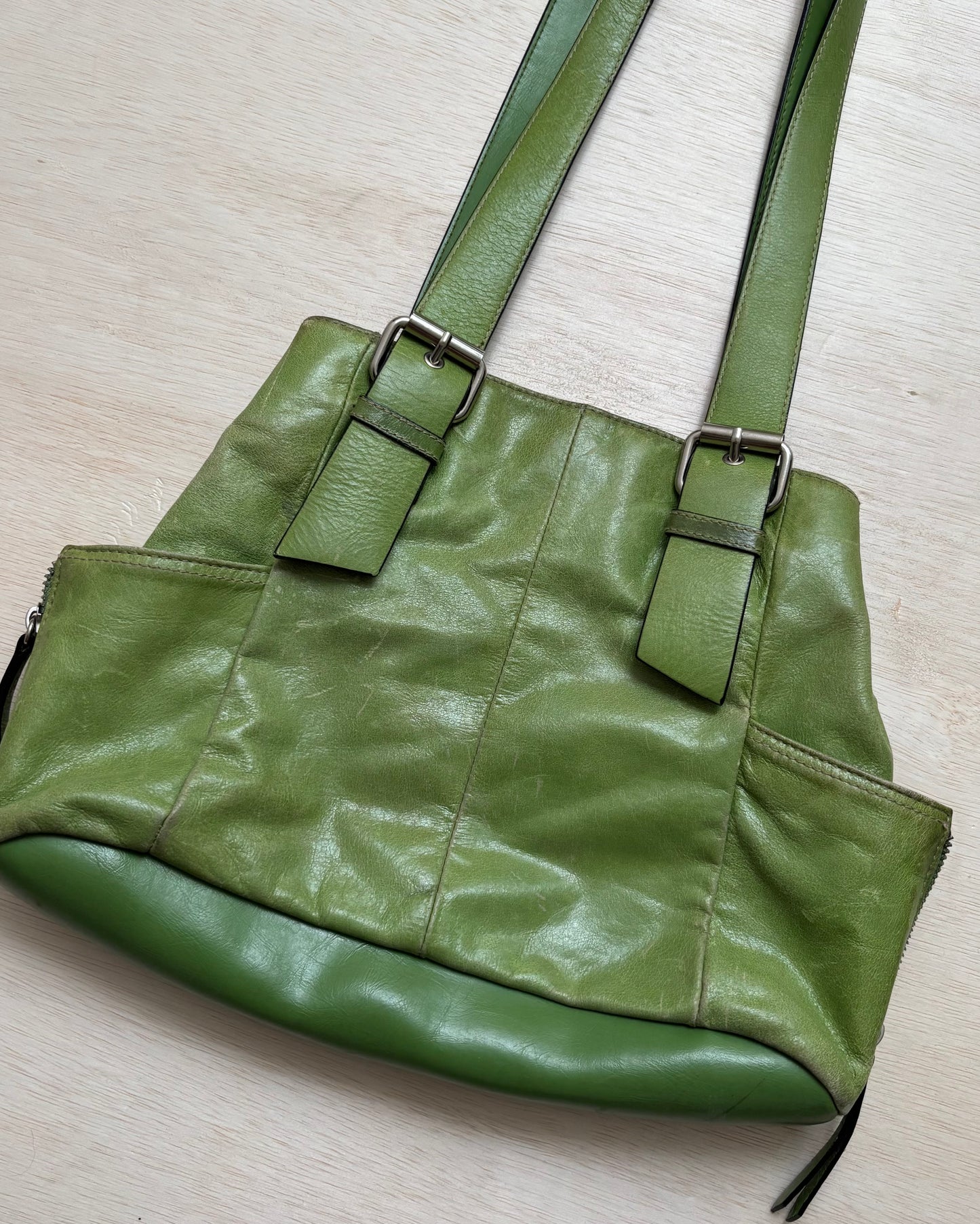 90’s Green Leather Bag