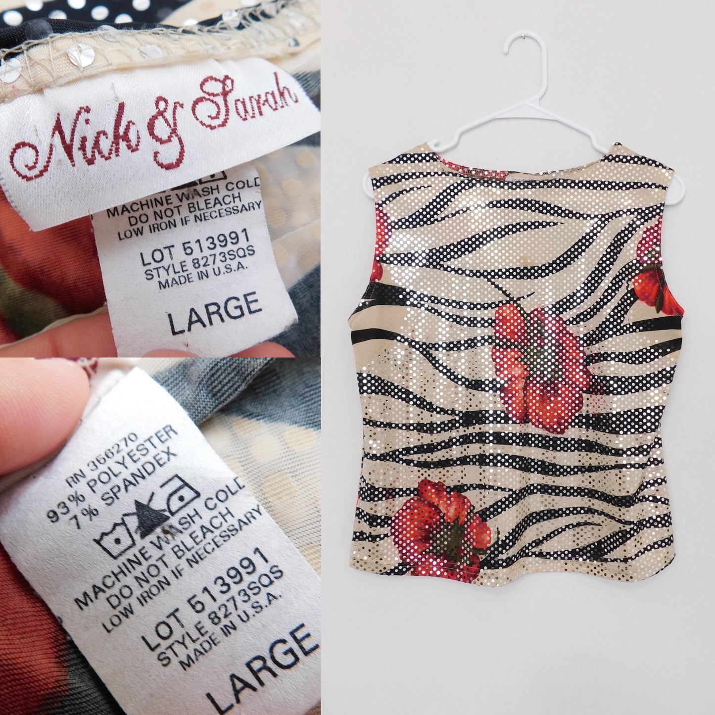 Floral Shimmer Top | Size L