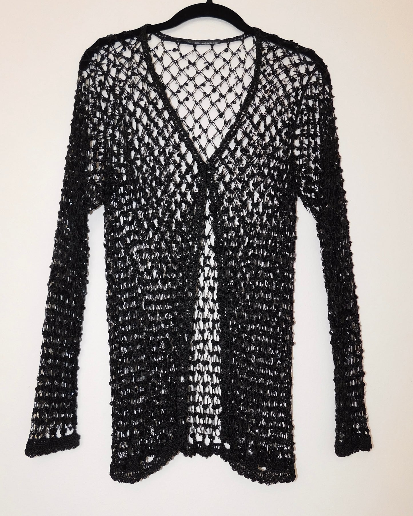 Vintage Mesh Sequin Cardigan | Size M