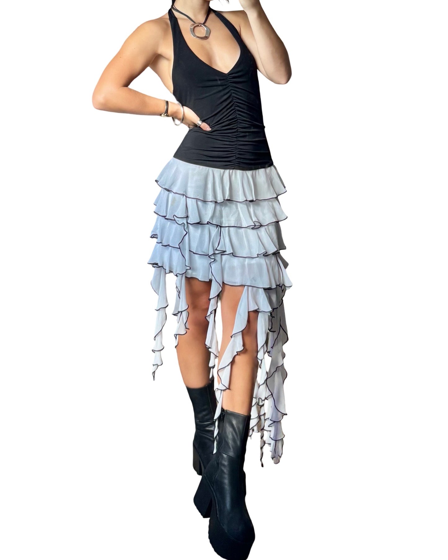 Caché 00’s Ruffle Dress | Size S