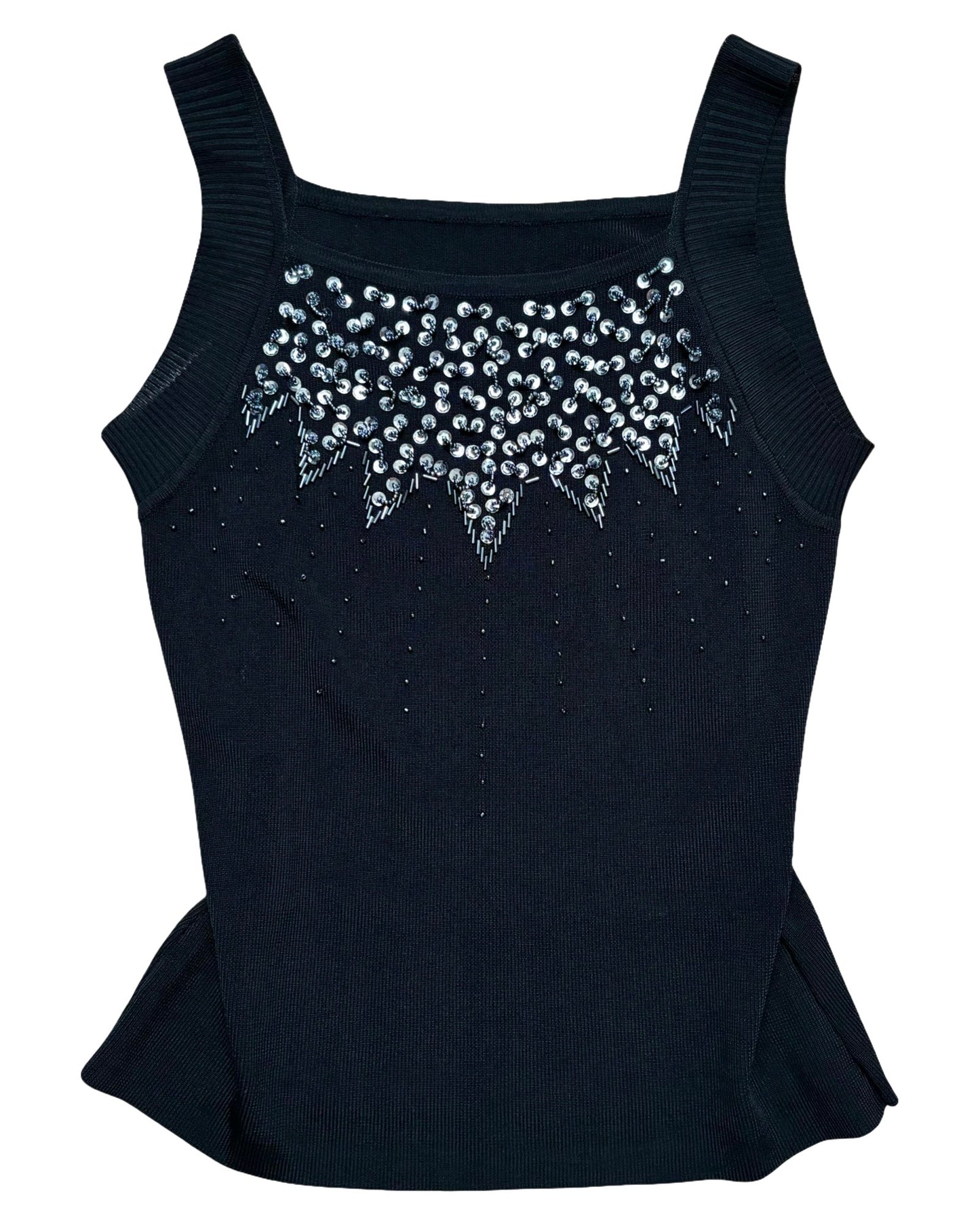 Beaded 90’s Knit Tank | Size S/M