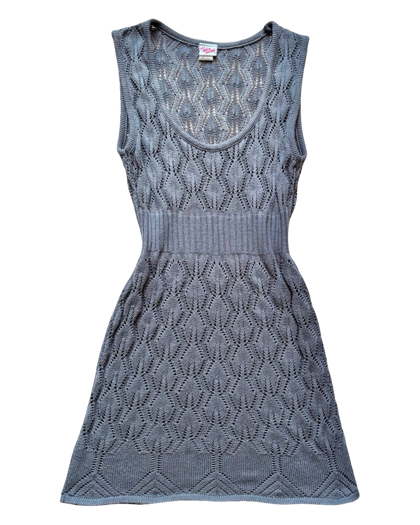 Grey 90’s Knit Mini Dress | Size M