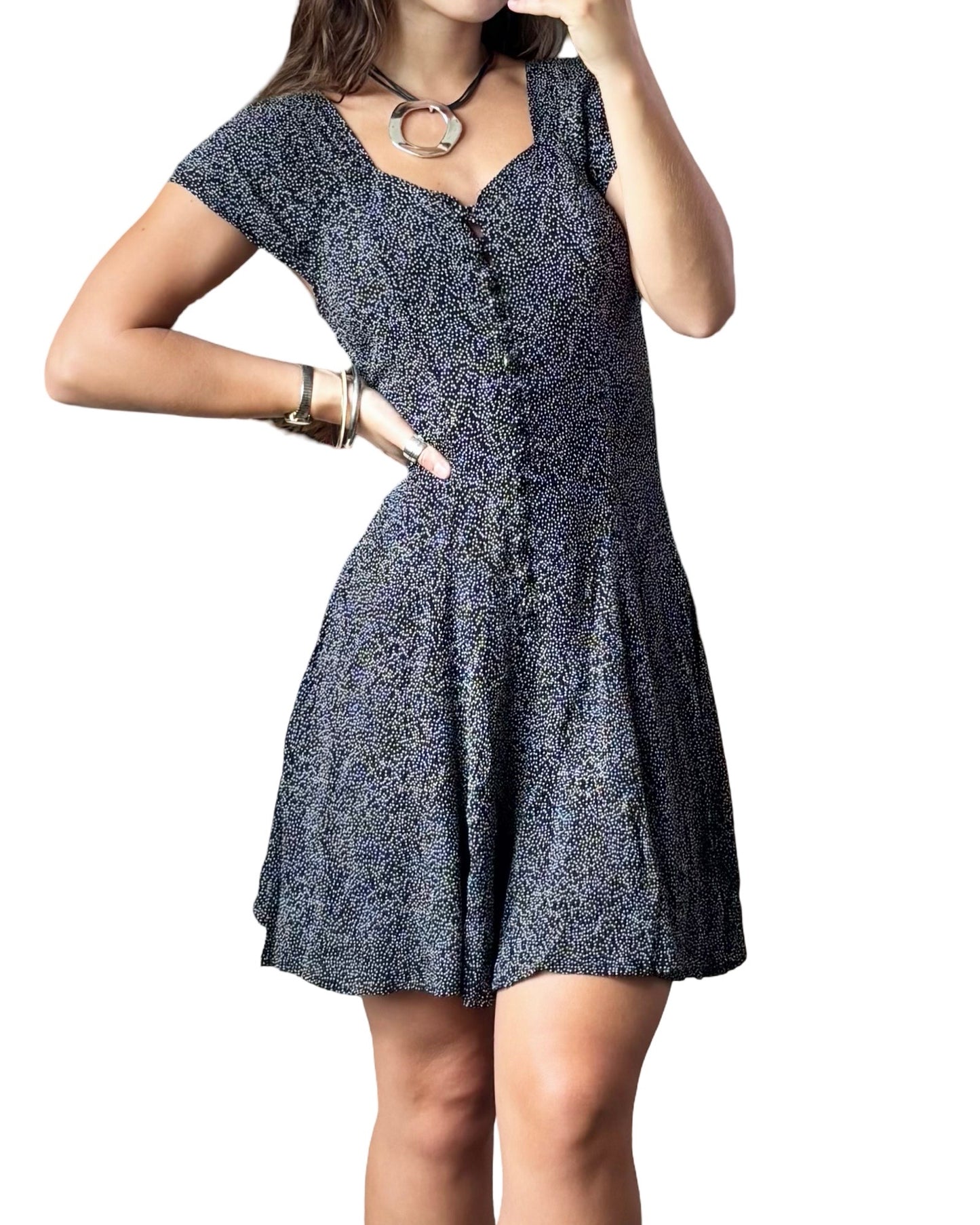 Mica 90’s Button Mini Dress | Size S