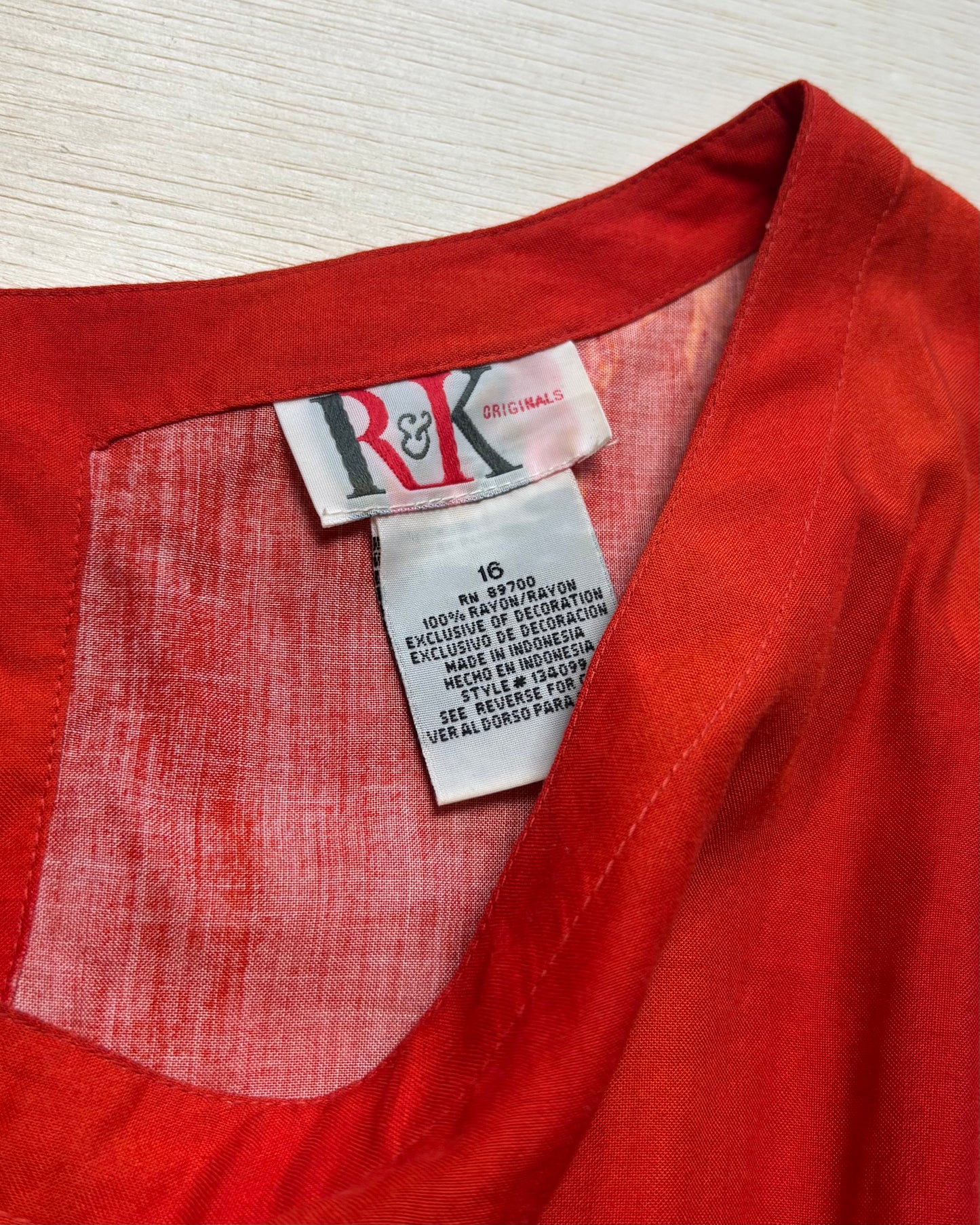 R&K 90’s Tie Back Dress | Size L/XL