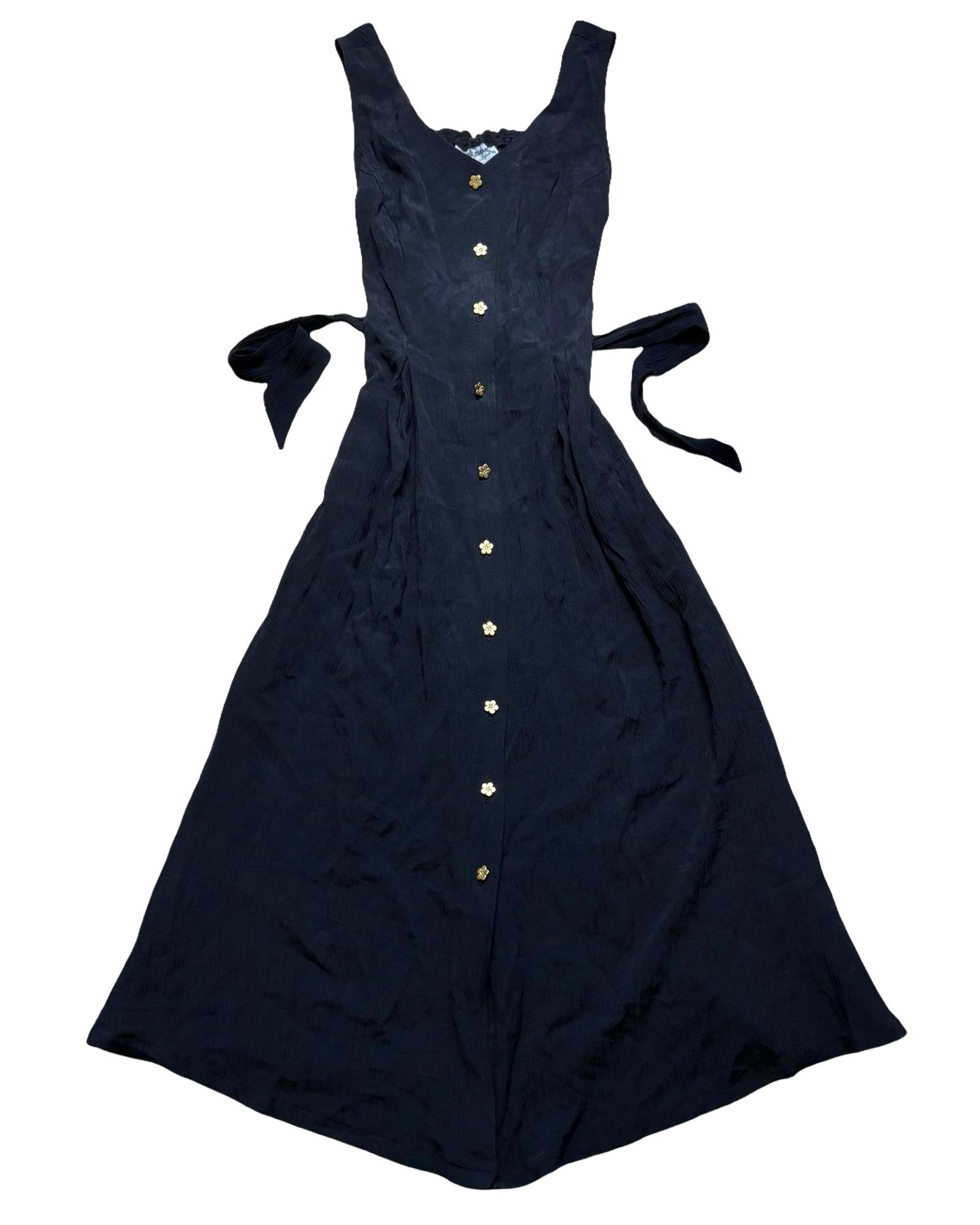 Tie Back 90’s Button Dress | Size S