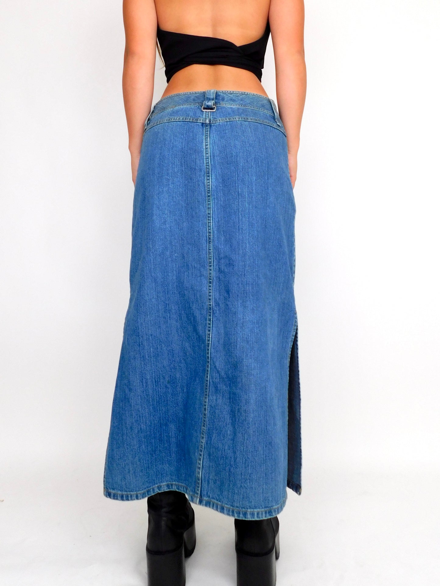 Buckle Denim Maxi | Size 30” waist