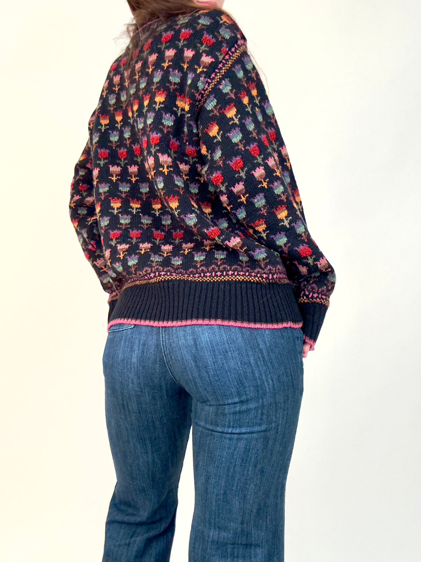 Rainbow Tulip Sweater | Size M