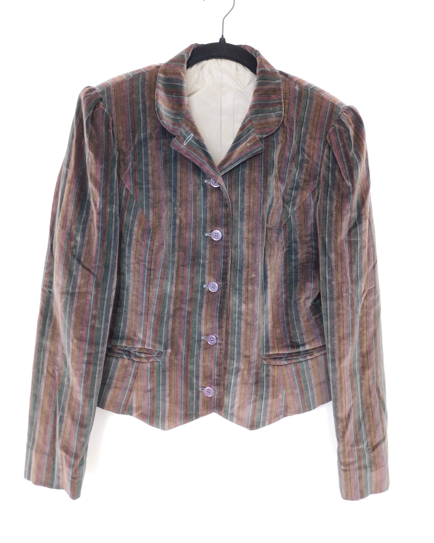 Vintage Velvet Striped Blazer | Size 4