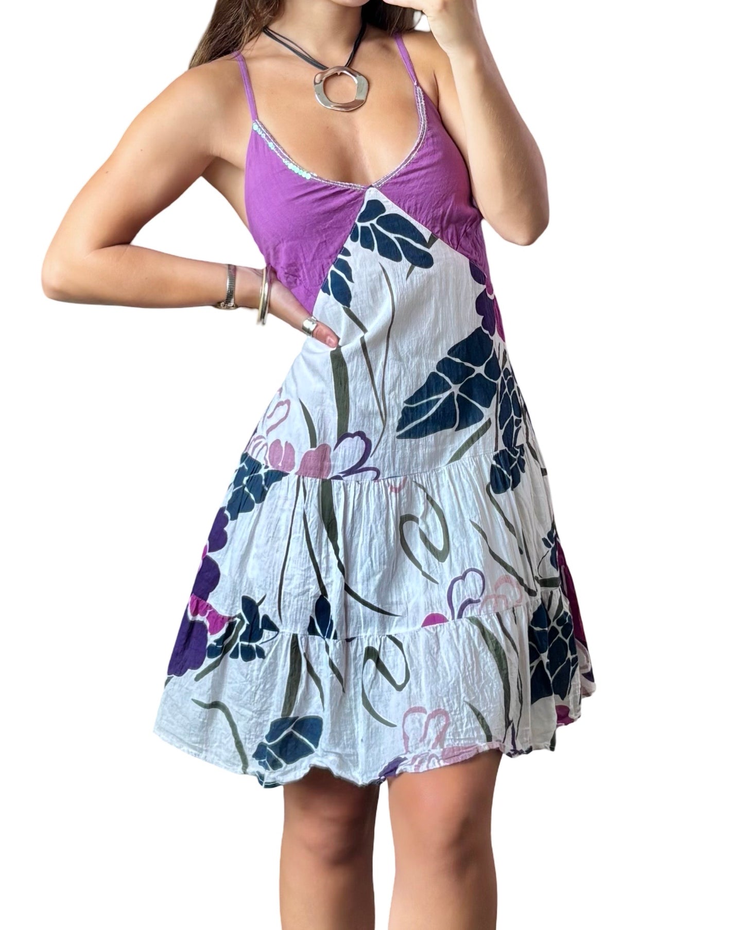 Tiered Y2K Mini Dress | Size M