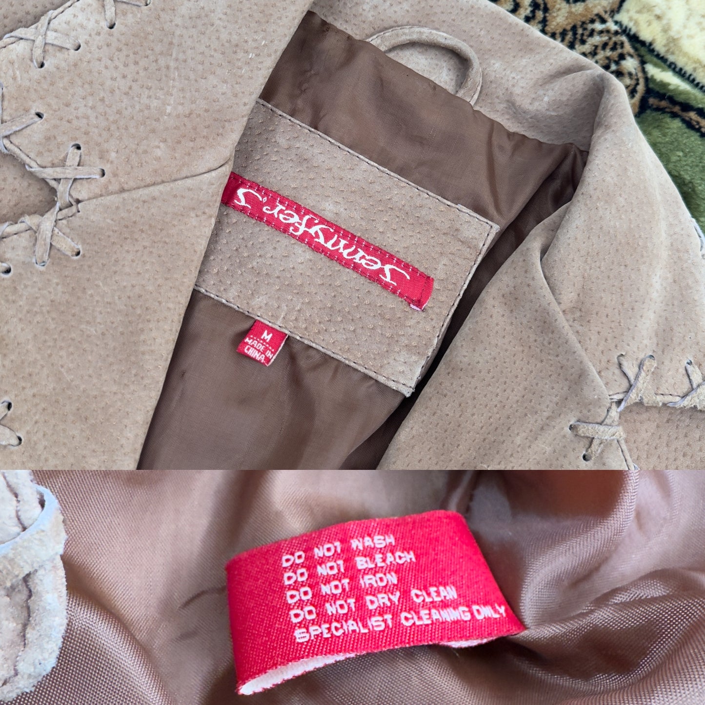 Tan Tie Front Suede Jacket | Size M