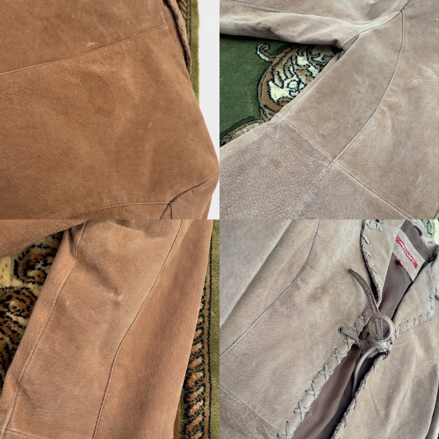 Tan Tie Front Suede Jacket | Size M