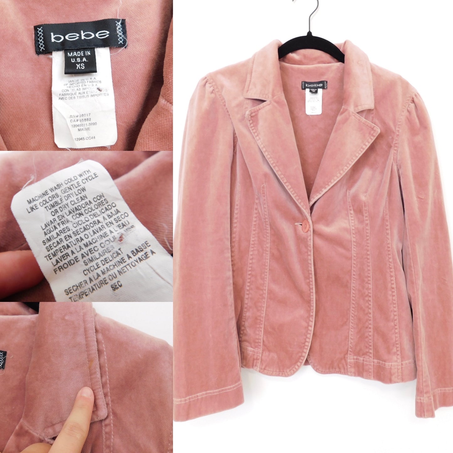 Y2K Velvet Bebe Blazer | Size XS