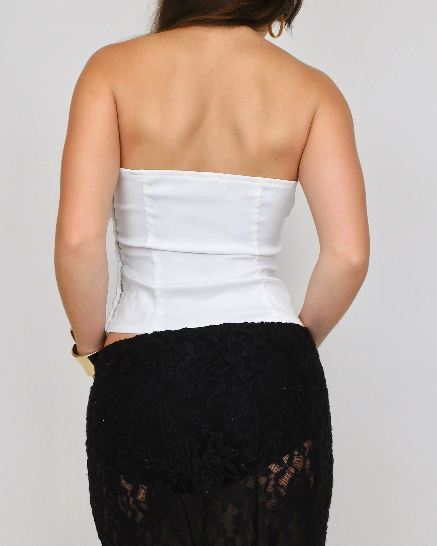 Y2K Corset Tube Top | Size M