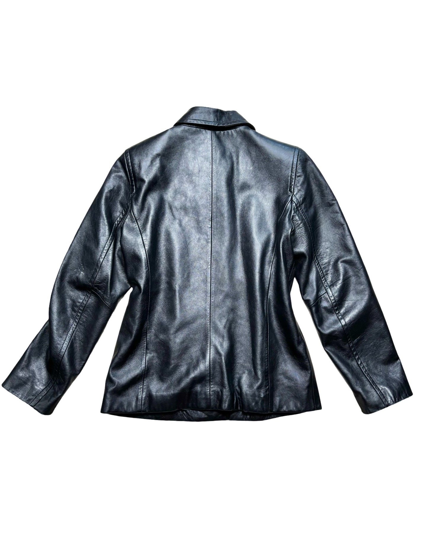 Nine West 90’s Genuine Leather Blazer | Size S
