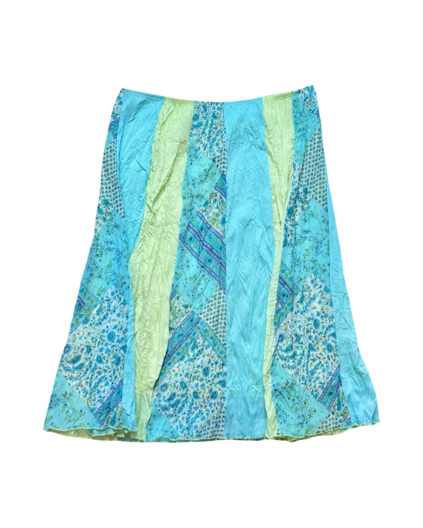 Blue & Green Y2K Maxi Skirt | Size 34” waist