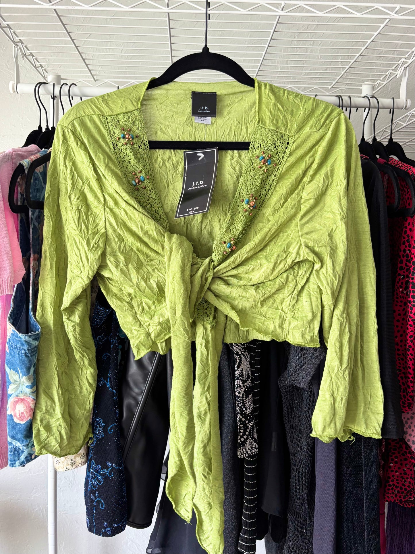 JTB 00's Tie Front Top | Size XL