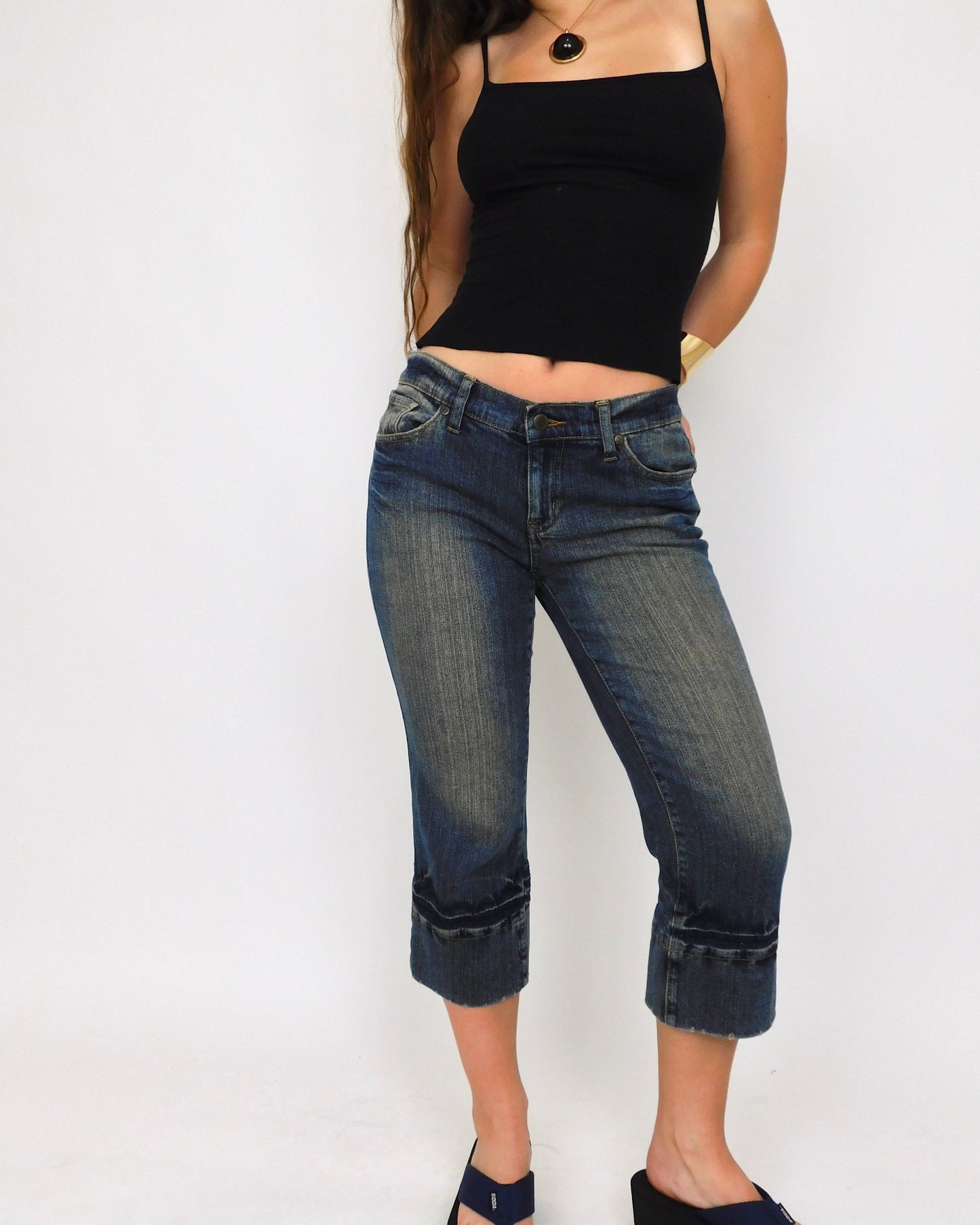 Y2K Denim Capris | Size 4