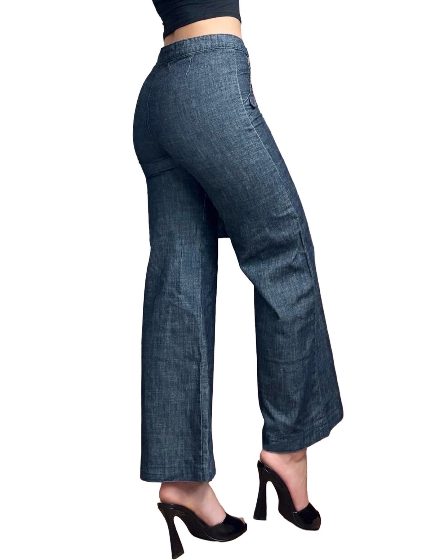 Cappuccino Button Jeans | Size 4