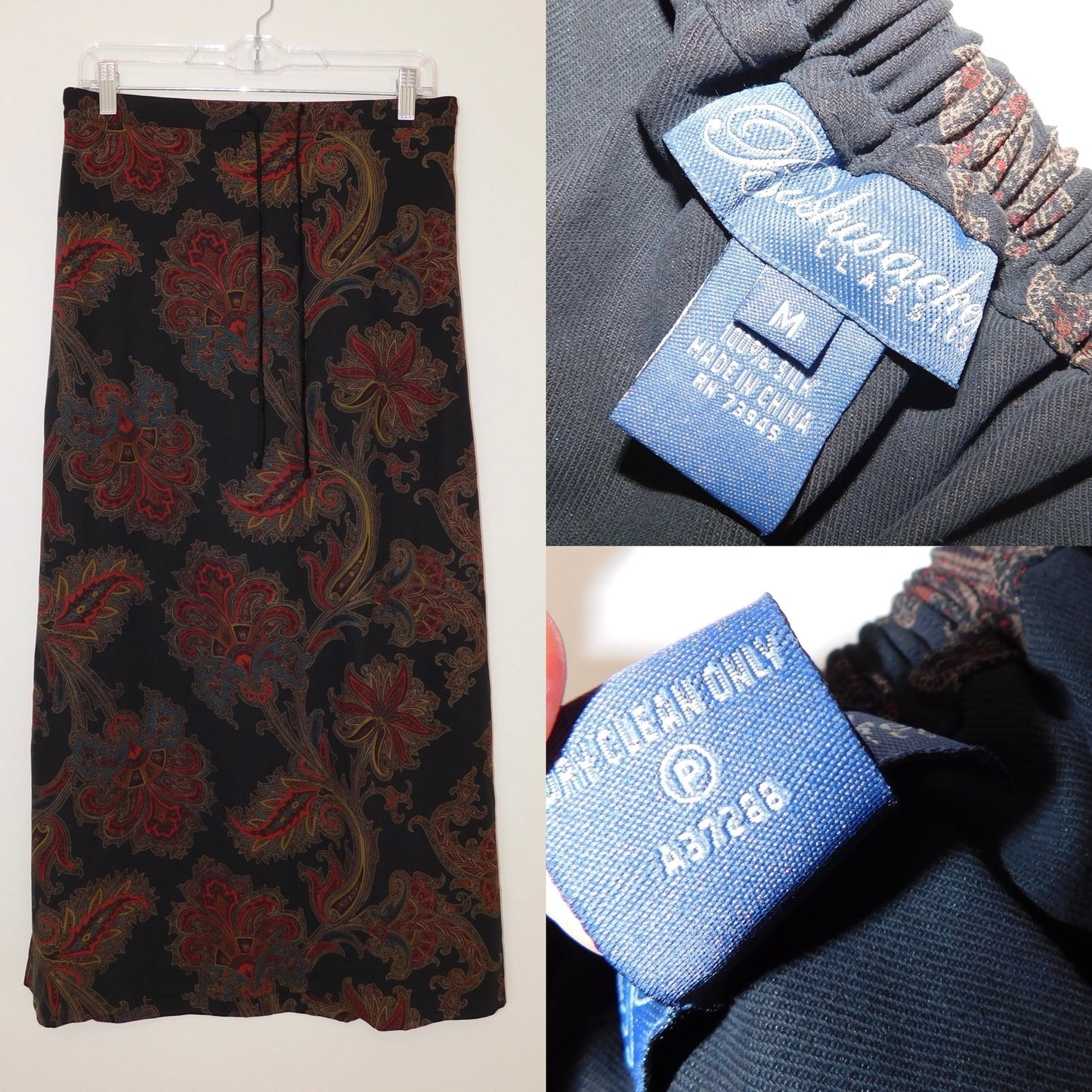 90’s silk maxi skirt | Size M