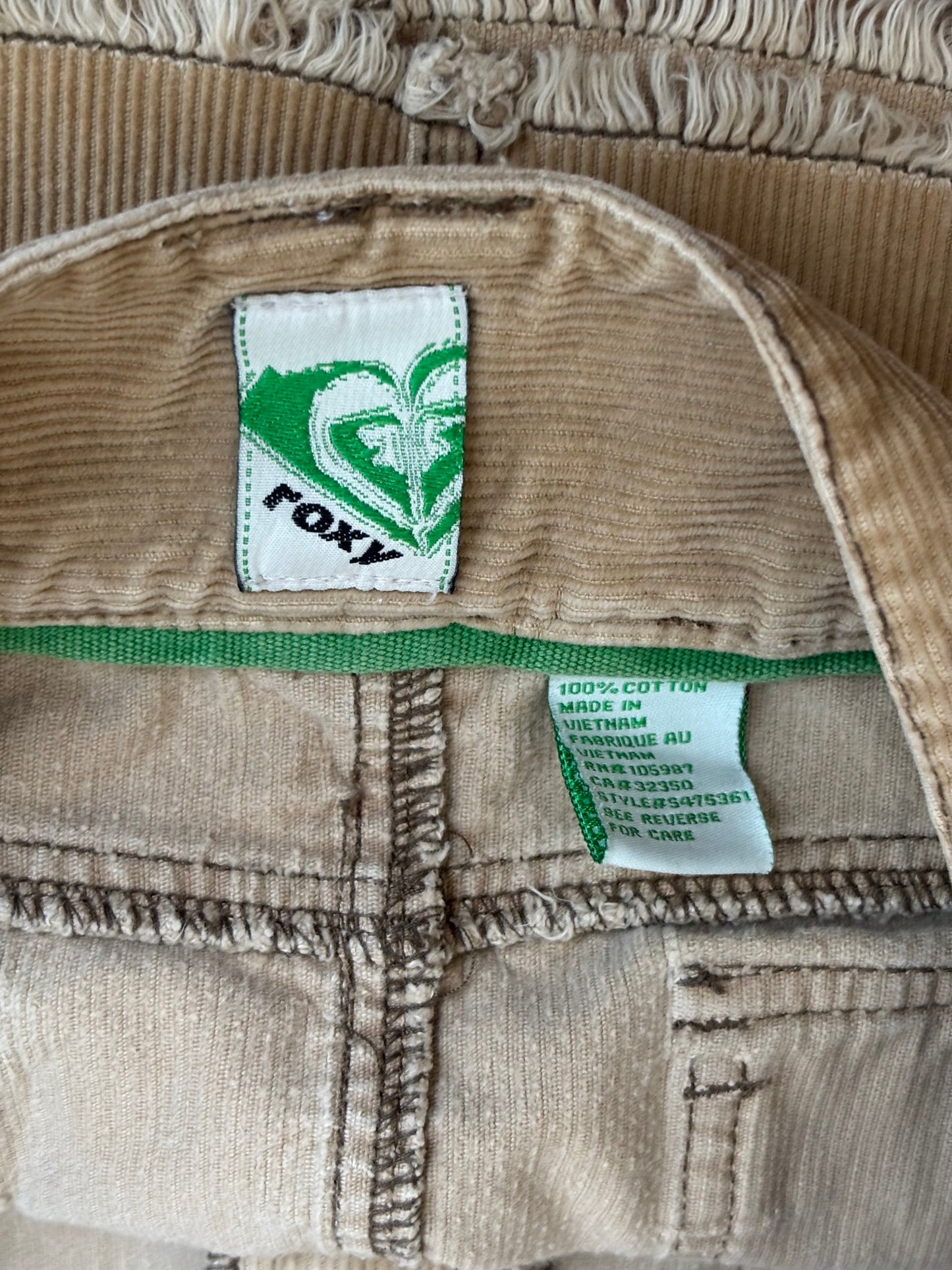 Roxy 00’s Corduroy Mini | Size 30” Waist