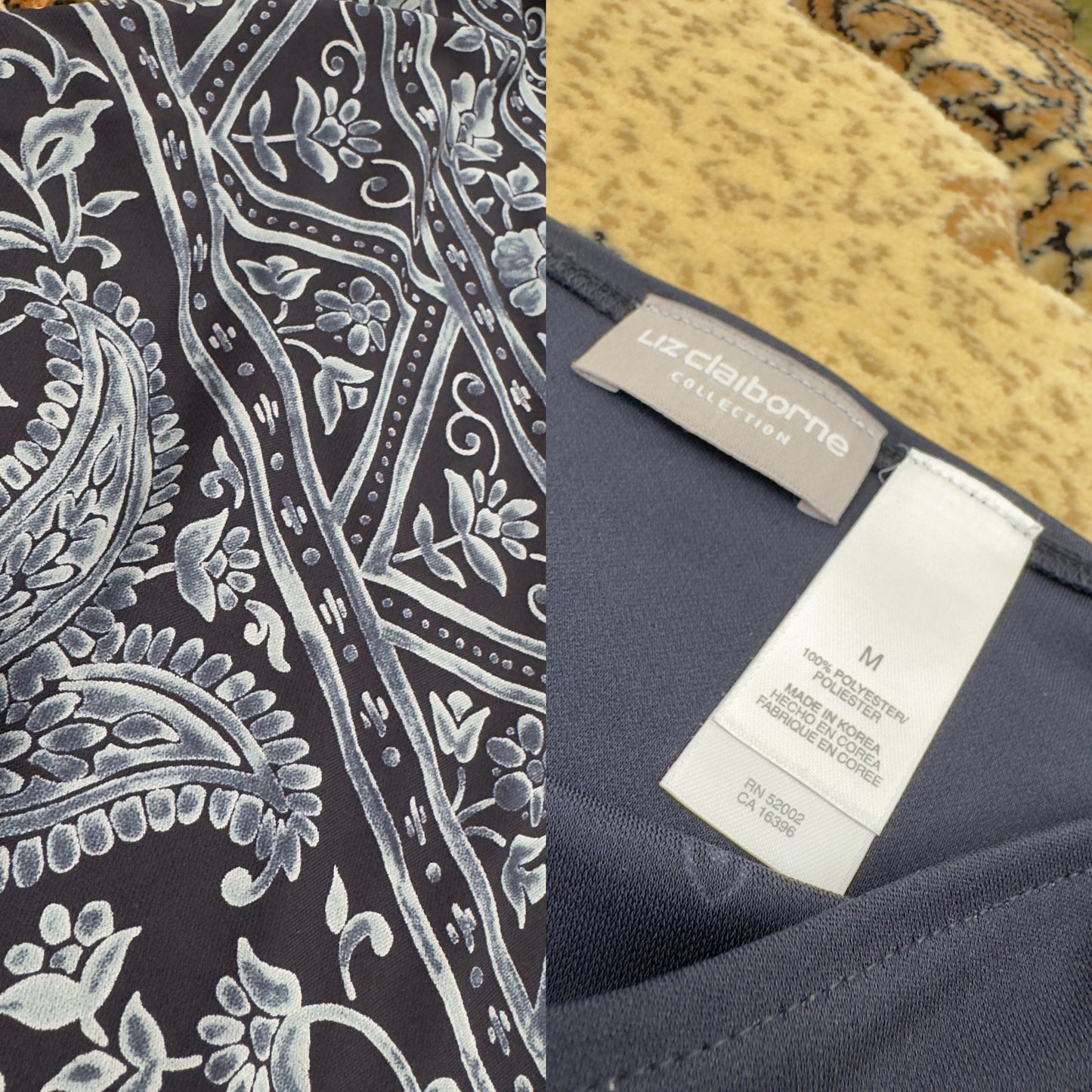 Blue Paisley Tank | Size M