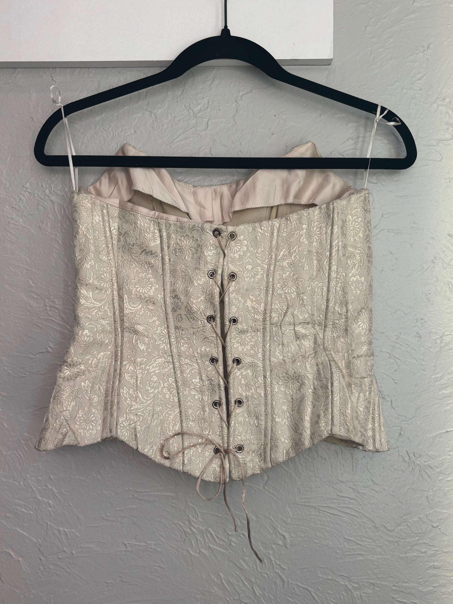 Printed 90's Cream Corset | Size M