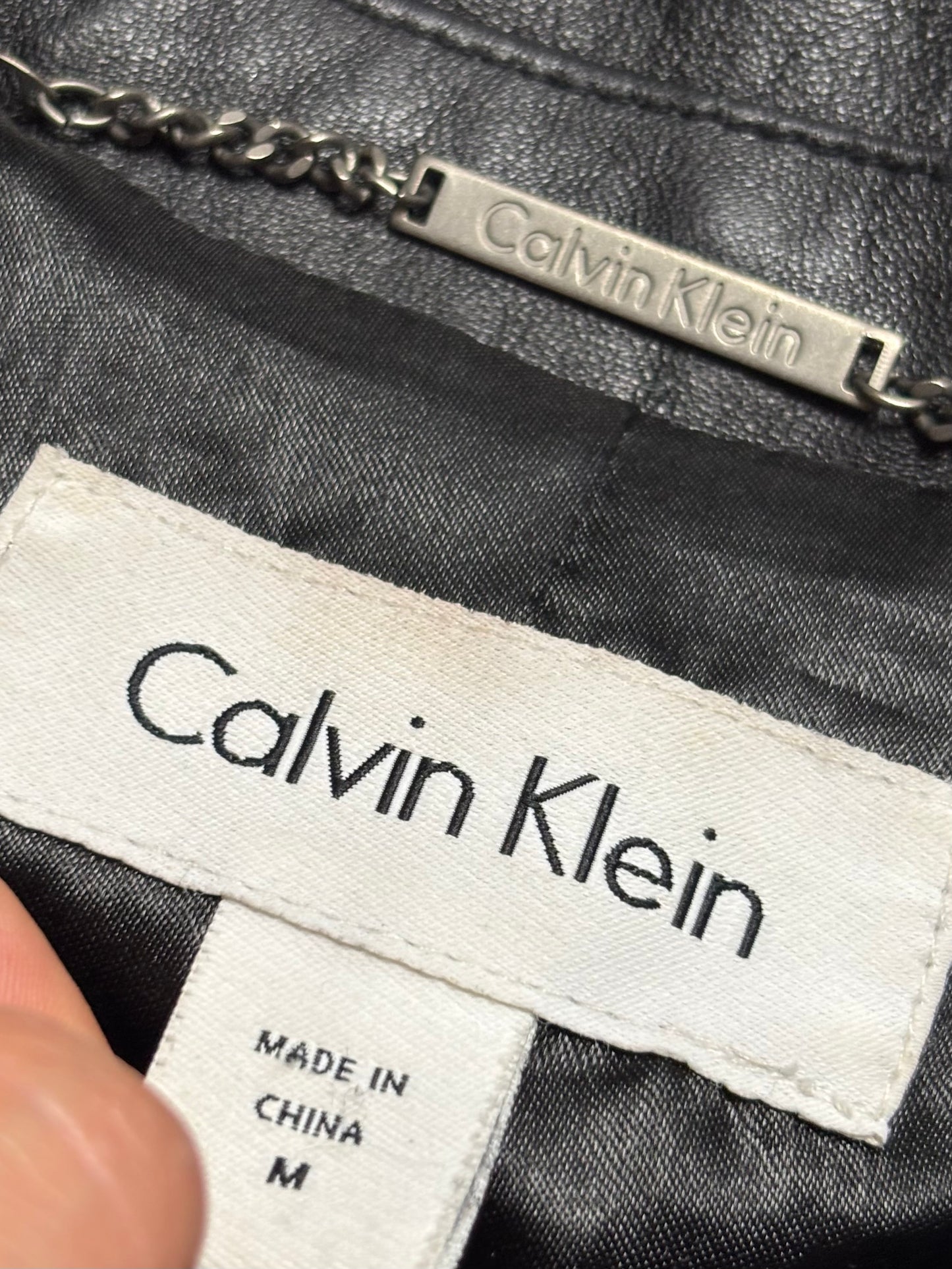 Calvin Klein 90’s Leather Jacket | Size M