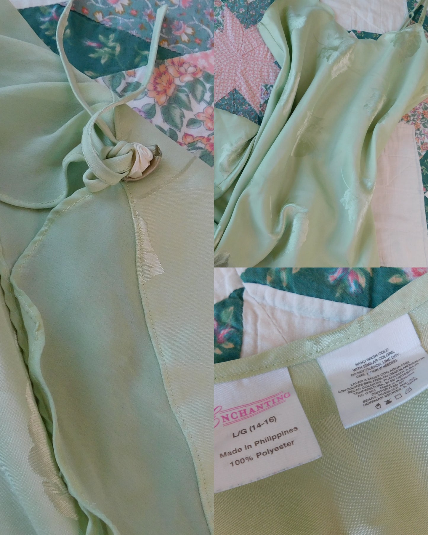 Green Floral Slip | Size L