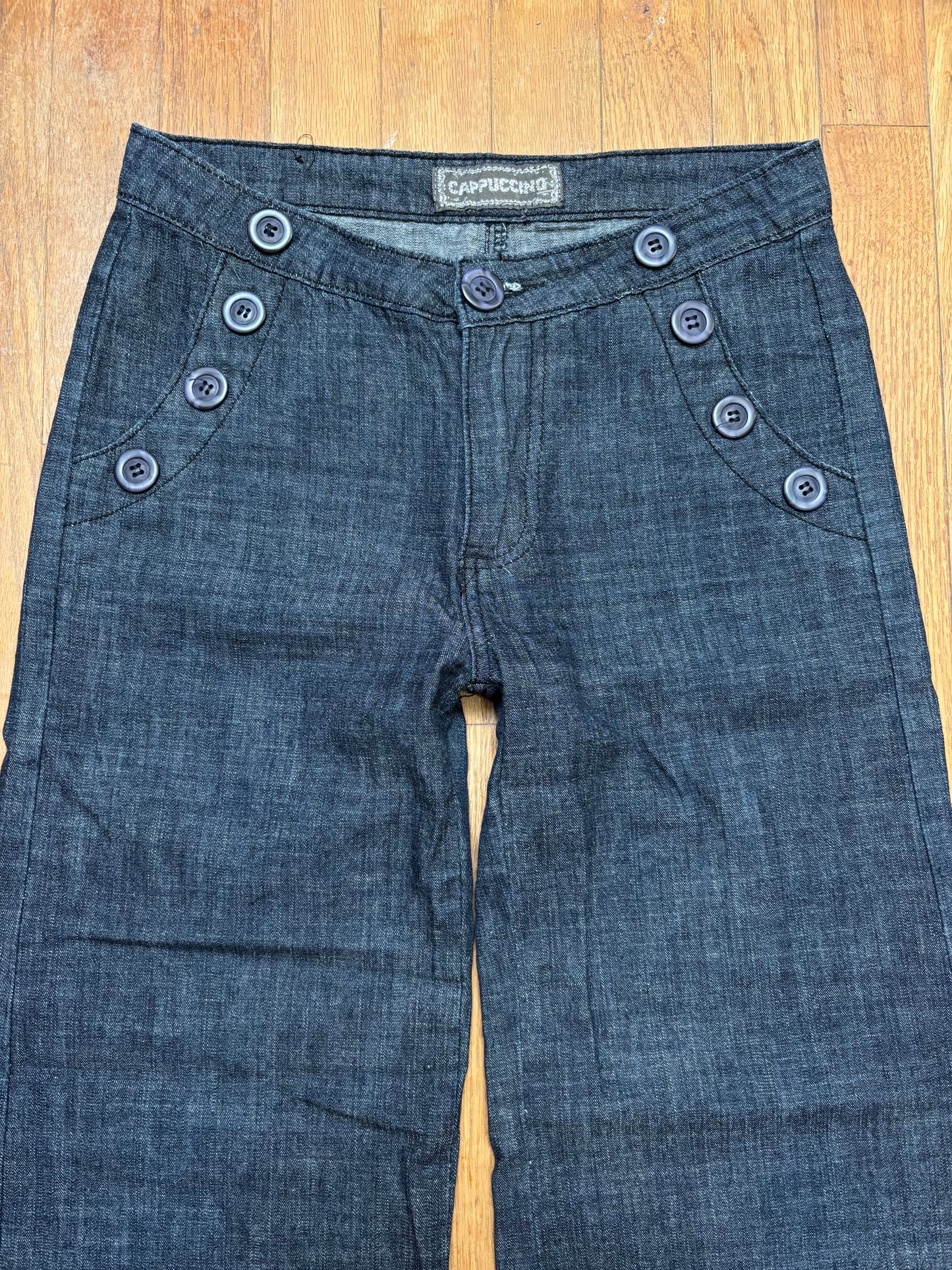 Cappuccino Button Jeans | Size 4