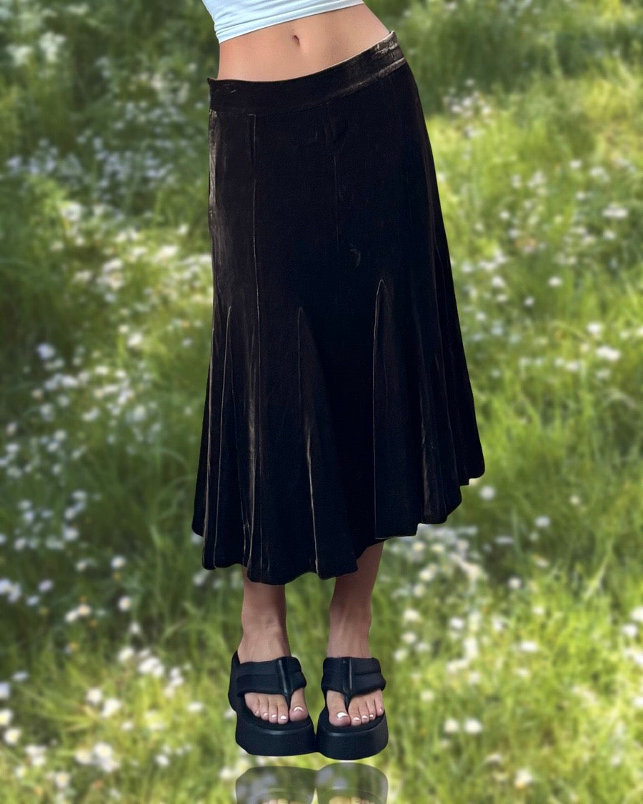 Silk Loft Midi Skirt | Size 30” waist