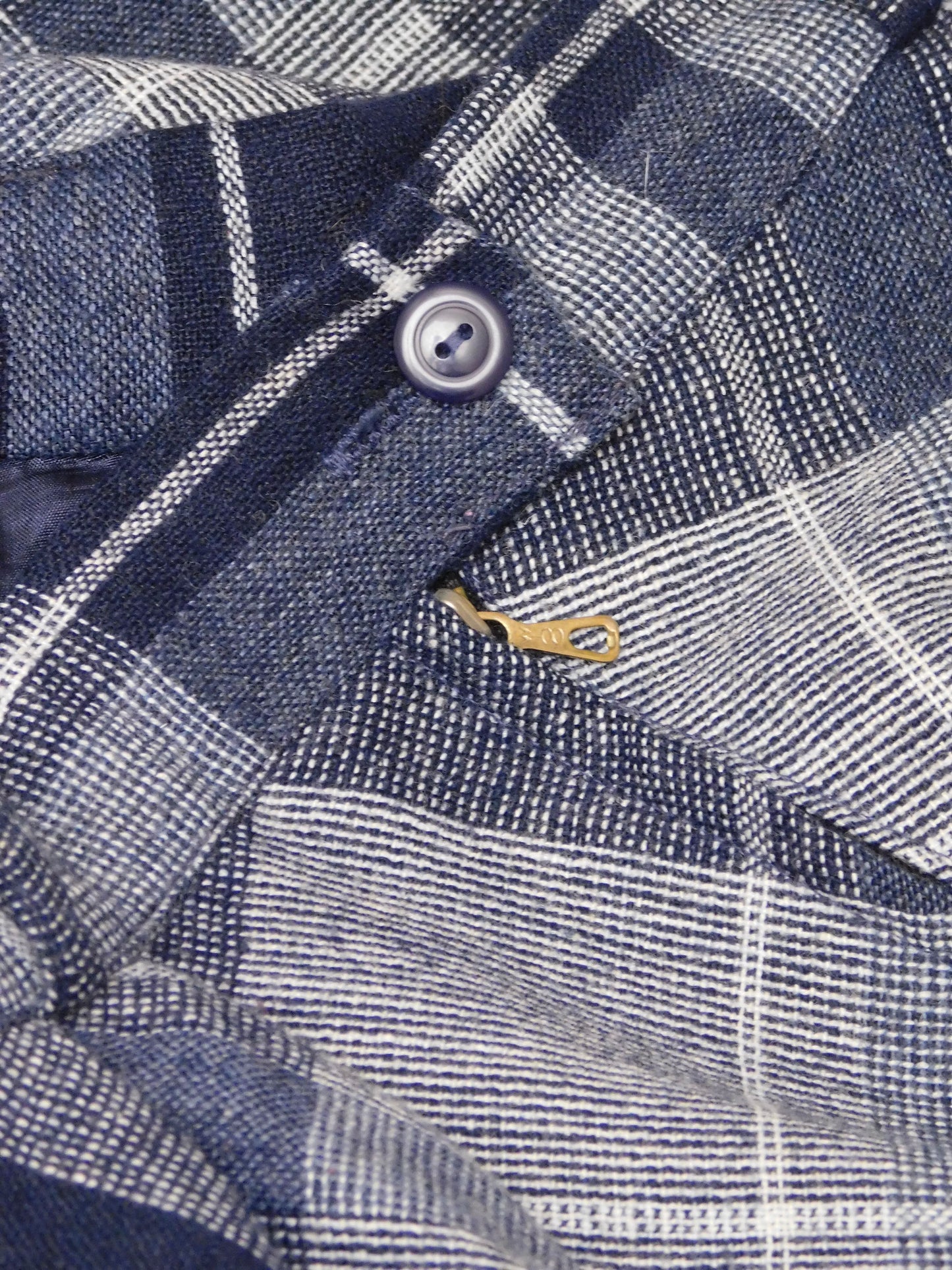 Chloe Blue Plaid Maxi | Size 29” waist