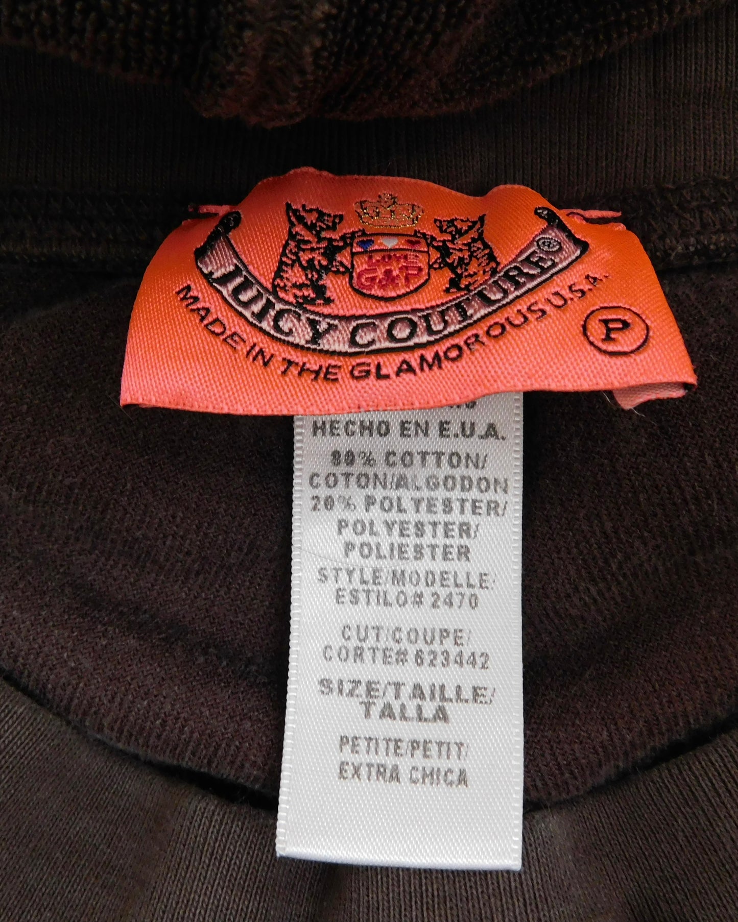 2006 Juicy Couture terry cloth track suit in brown
