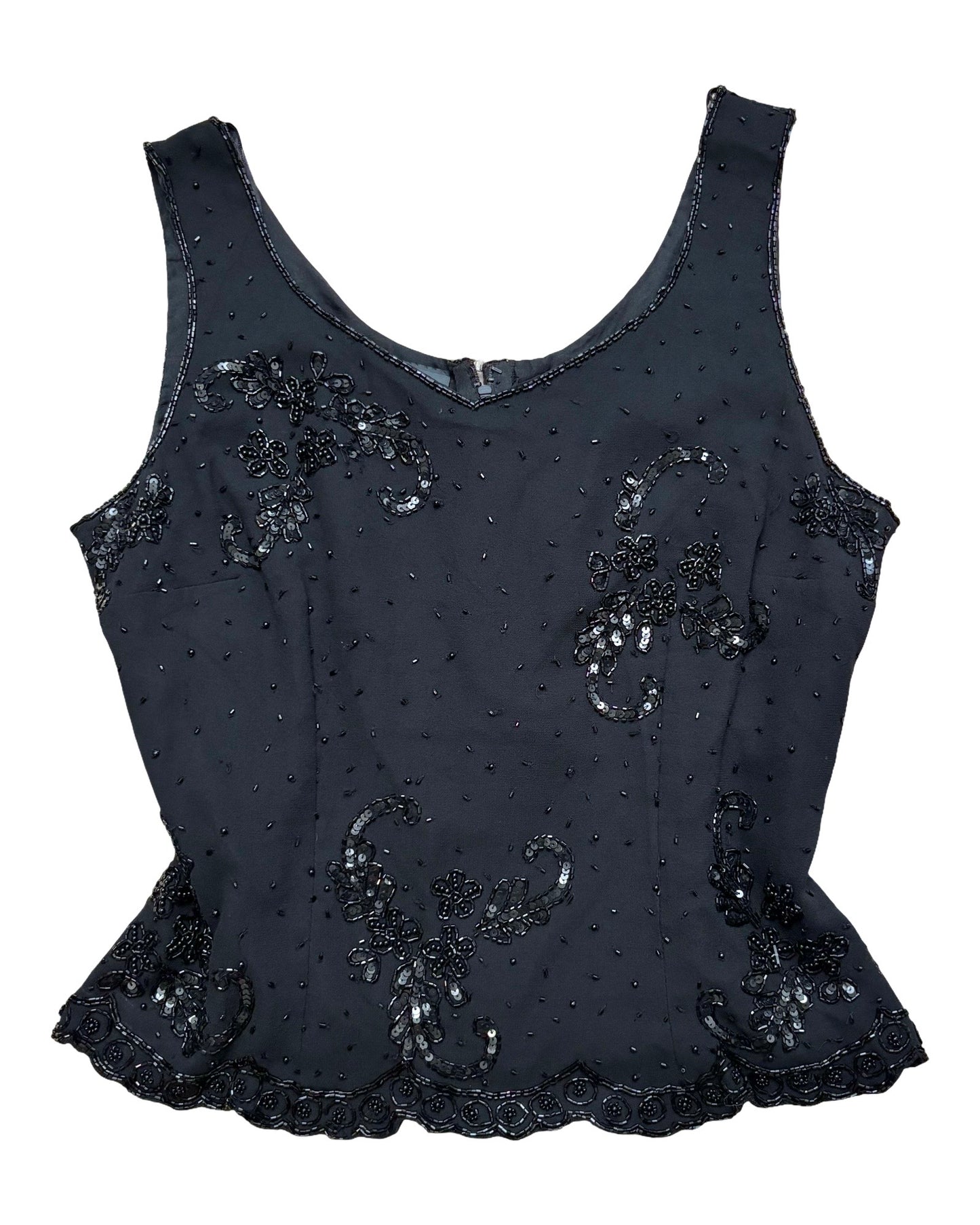 Dressbarn 90’s Beaded Top | Size L
