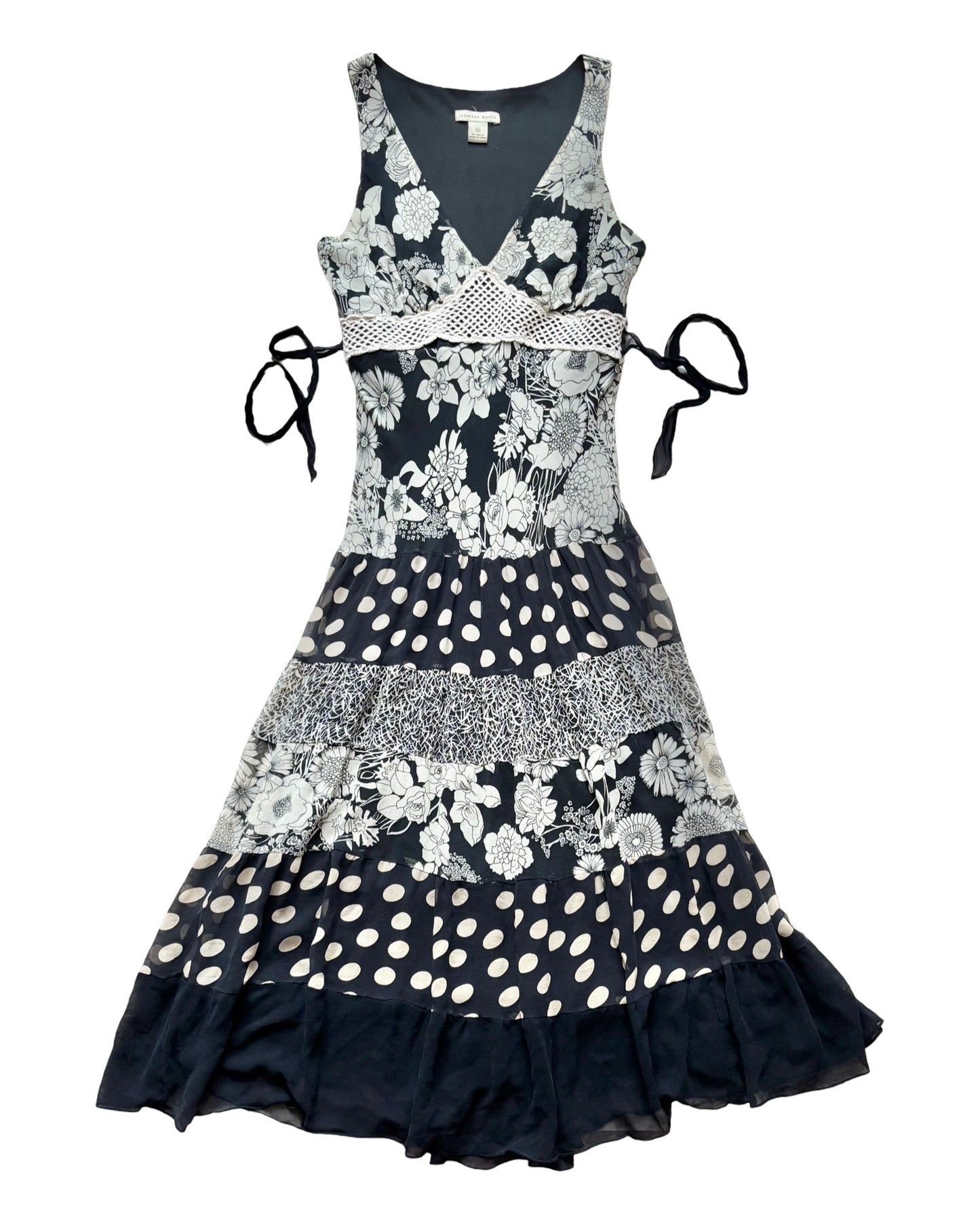 Tiered 90’s Silk Maxi Dress | Size S/M