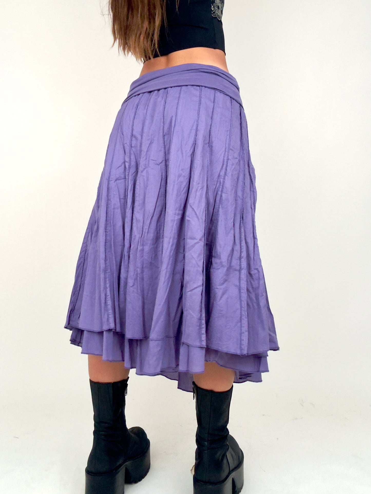 Purple Layered Midi | Size 29” waist