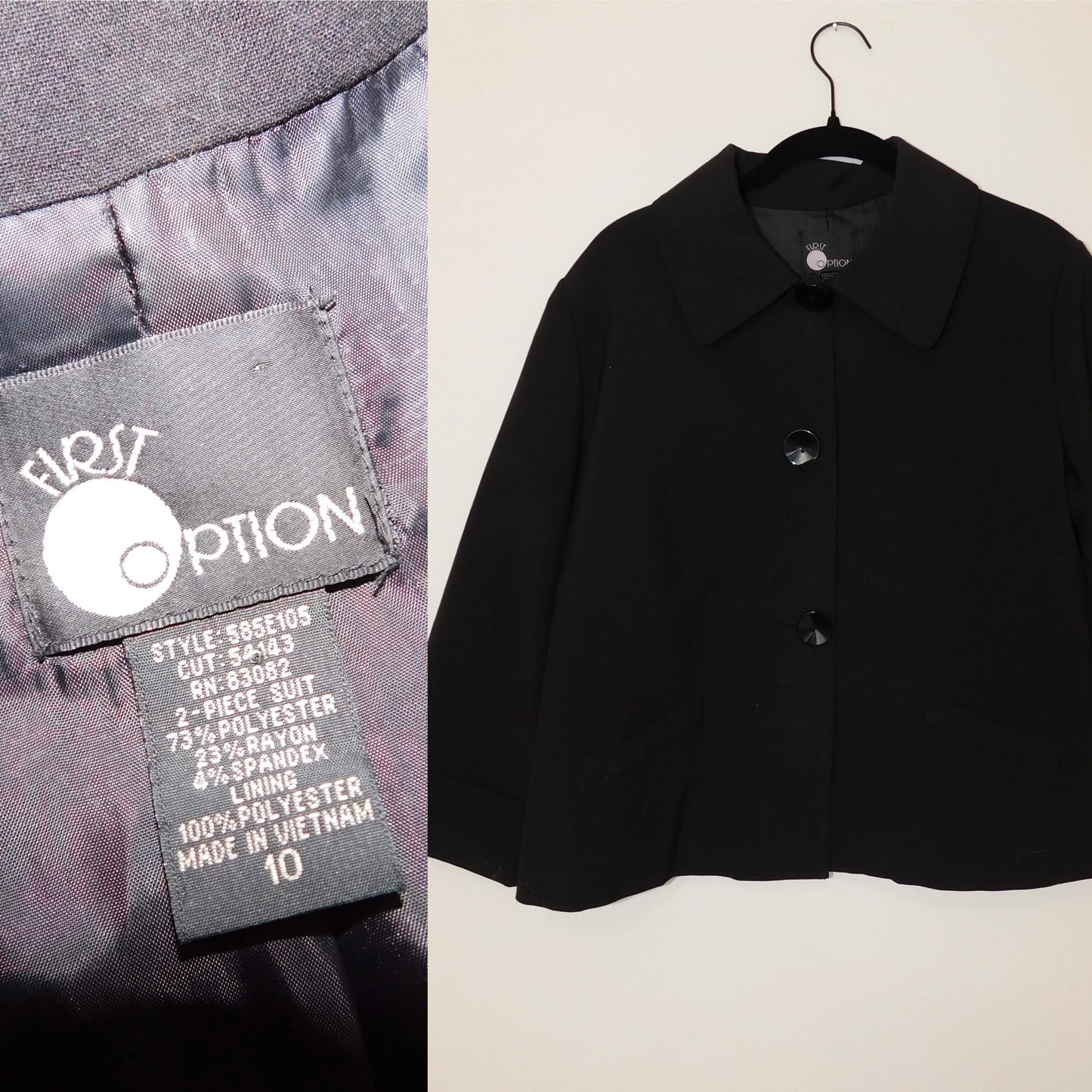90’s Black Boxy Blazer | Size 10