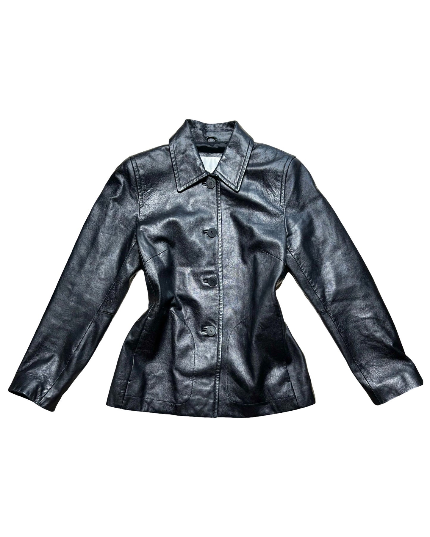 Nine West 90’s Genuine Leather Blazer | Size S