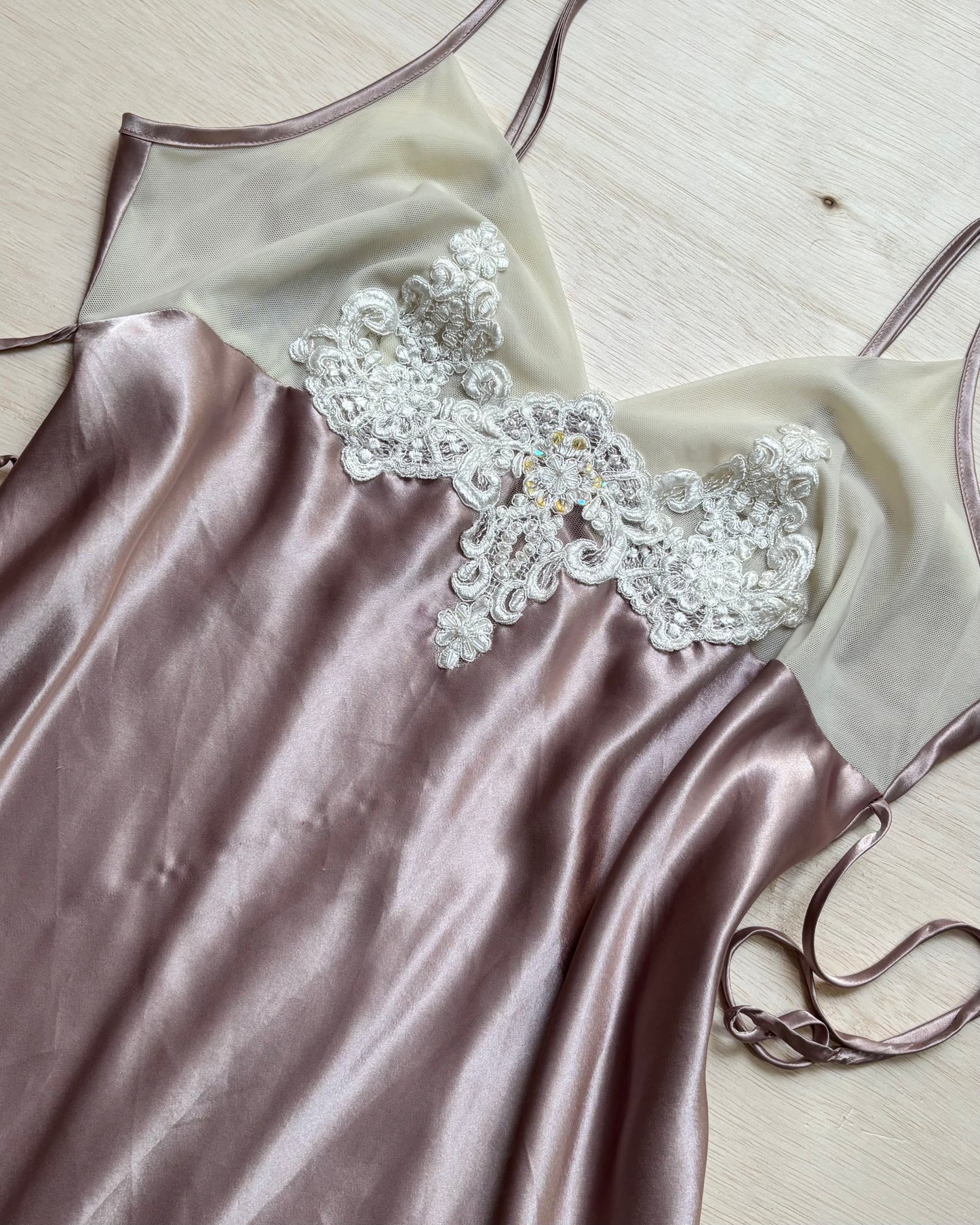 Baby Pink Beaded Slip | Size M