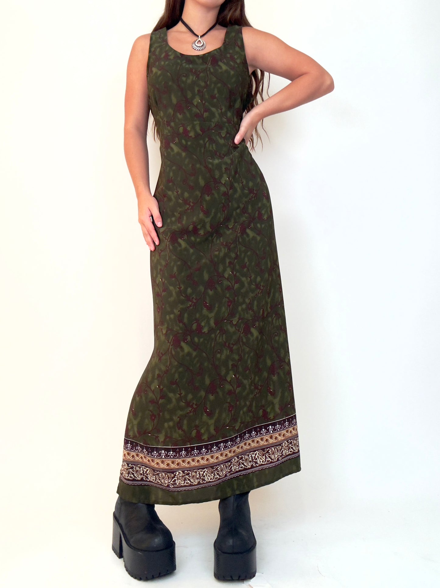 Green Floral Maxi | Size M