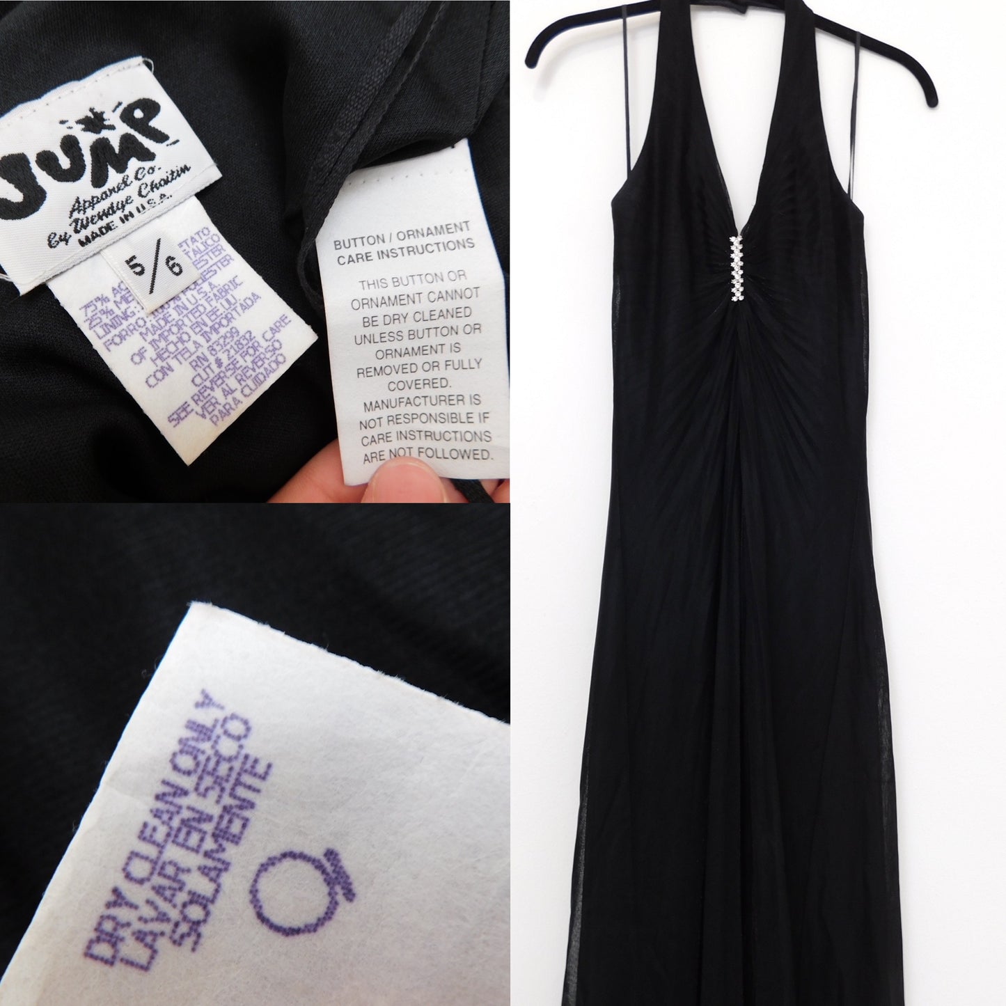 Black Mesh Gown | Size 5/6