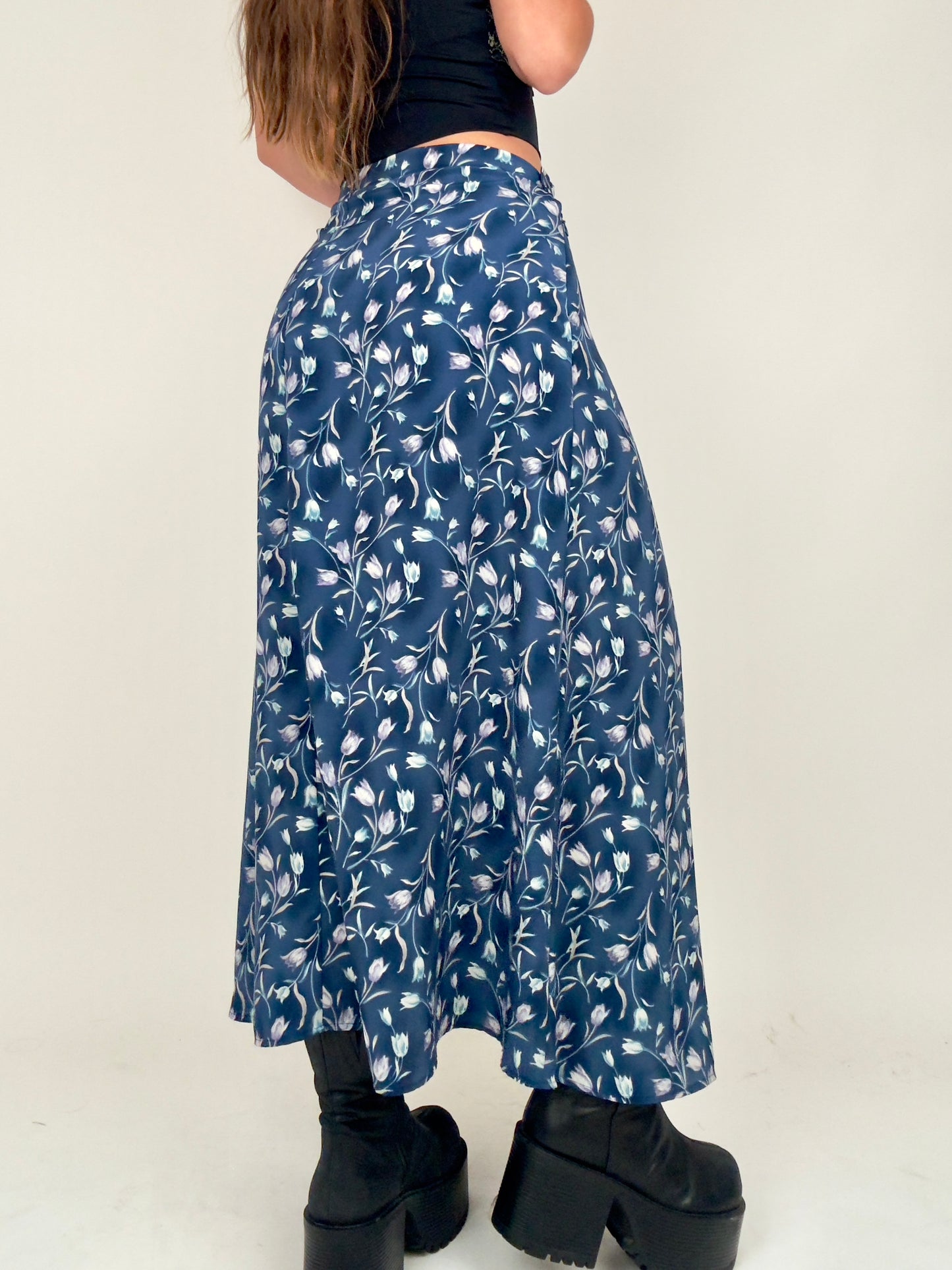 Blue Floral Maxi | Size 34” waist