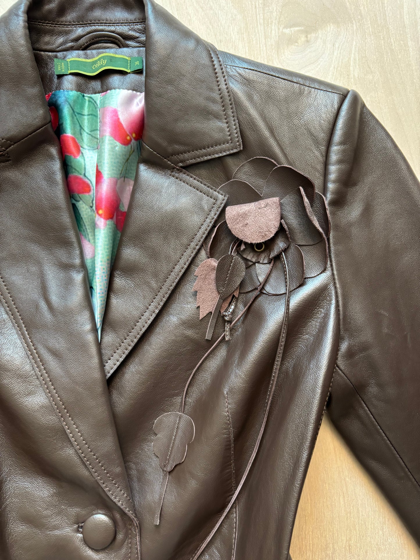 Brown 00’s Leather Jacket | Size S