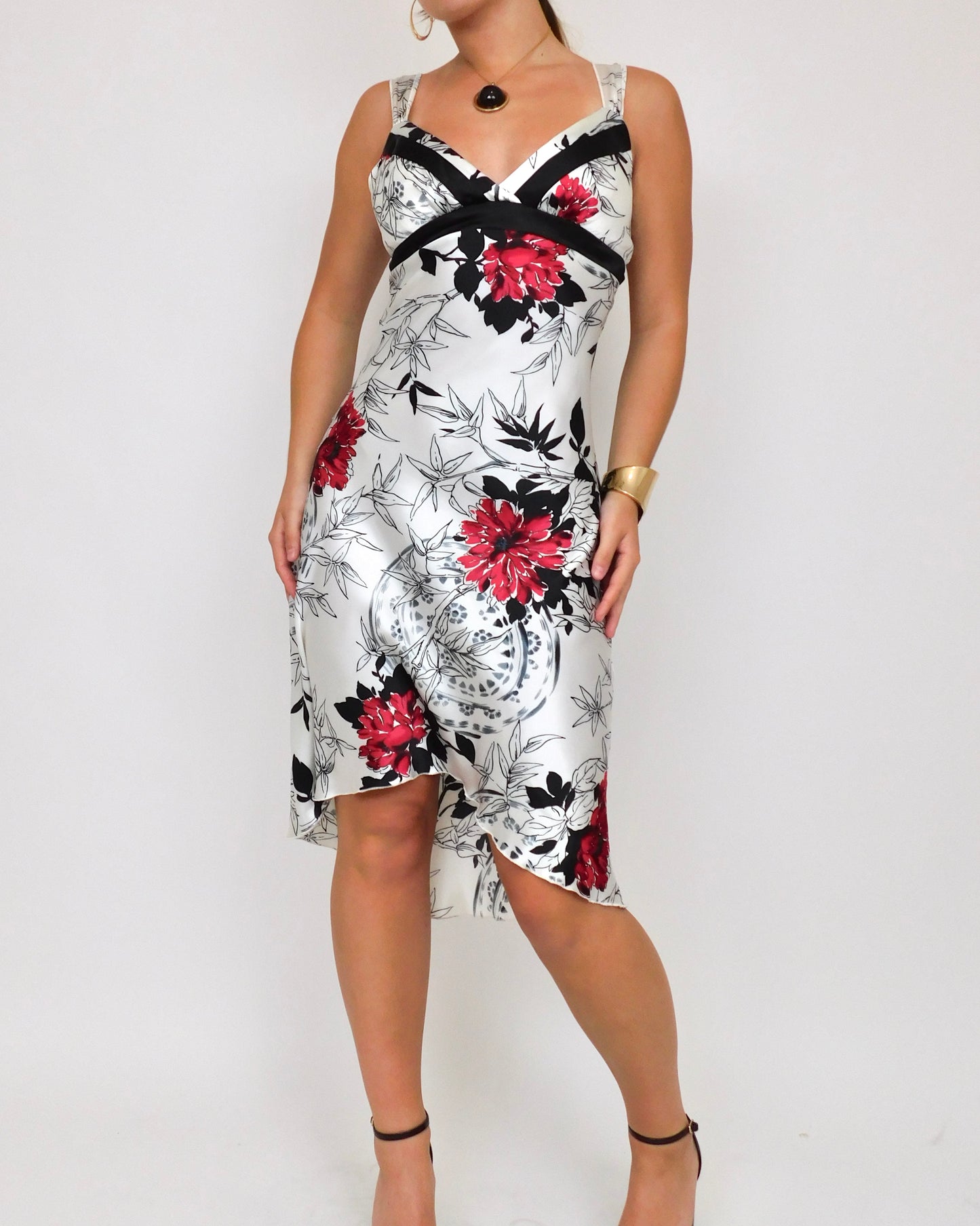 Y2K Floral Midi Dress | Size S